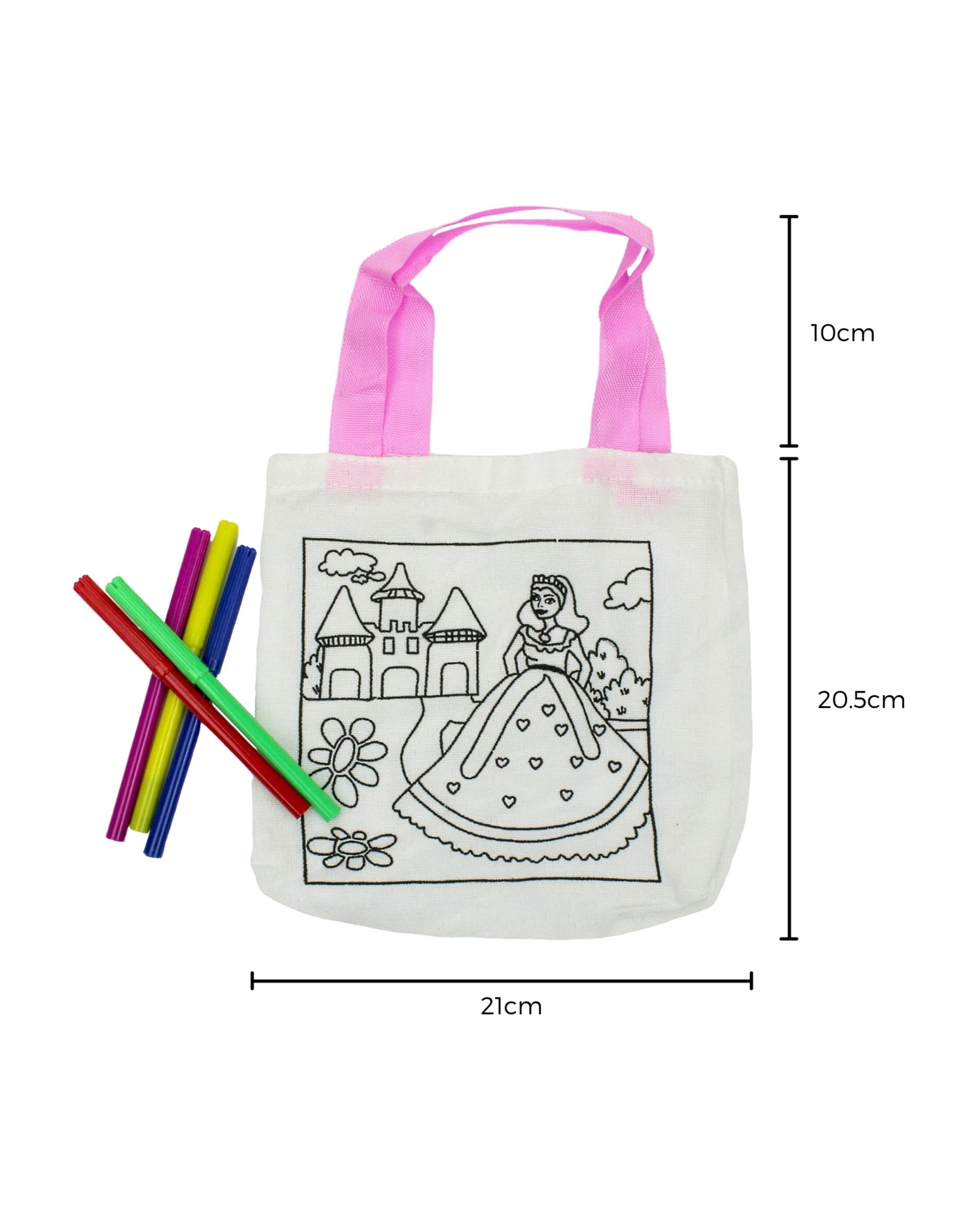 2 Durmaz Colour Your Own Character Tote Bag Assorted Designs - Assorted, 2 of 2