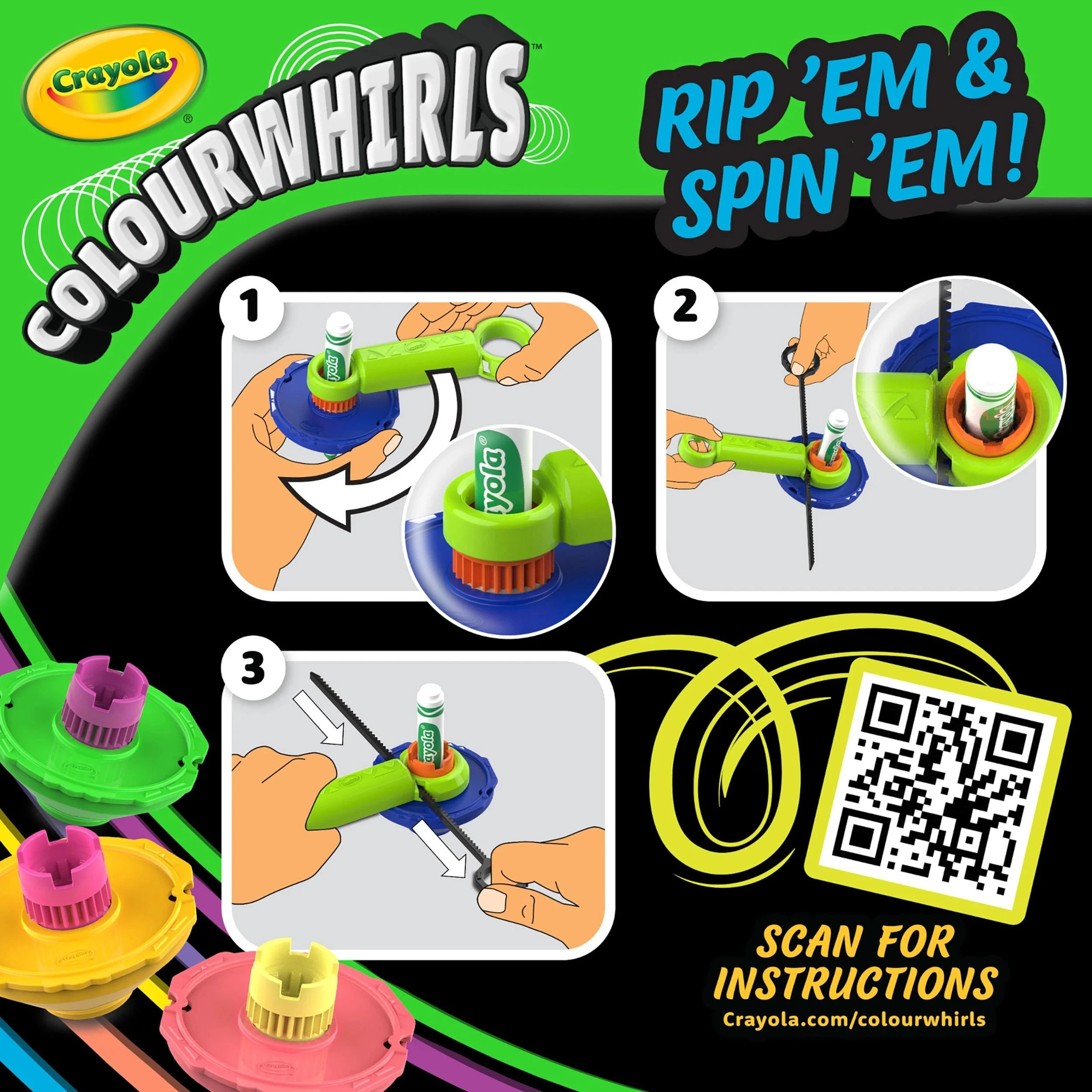 7 1 Piece Crayola Colourwhirls Neon - Assorted - Multi, 7 of 8