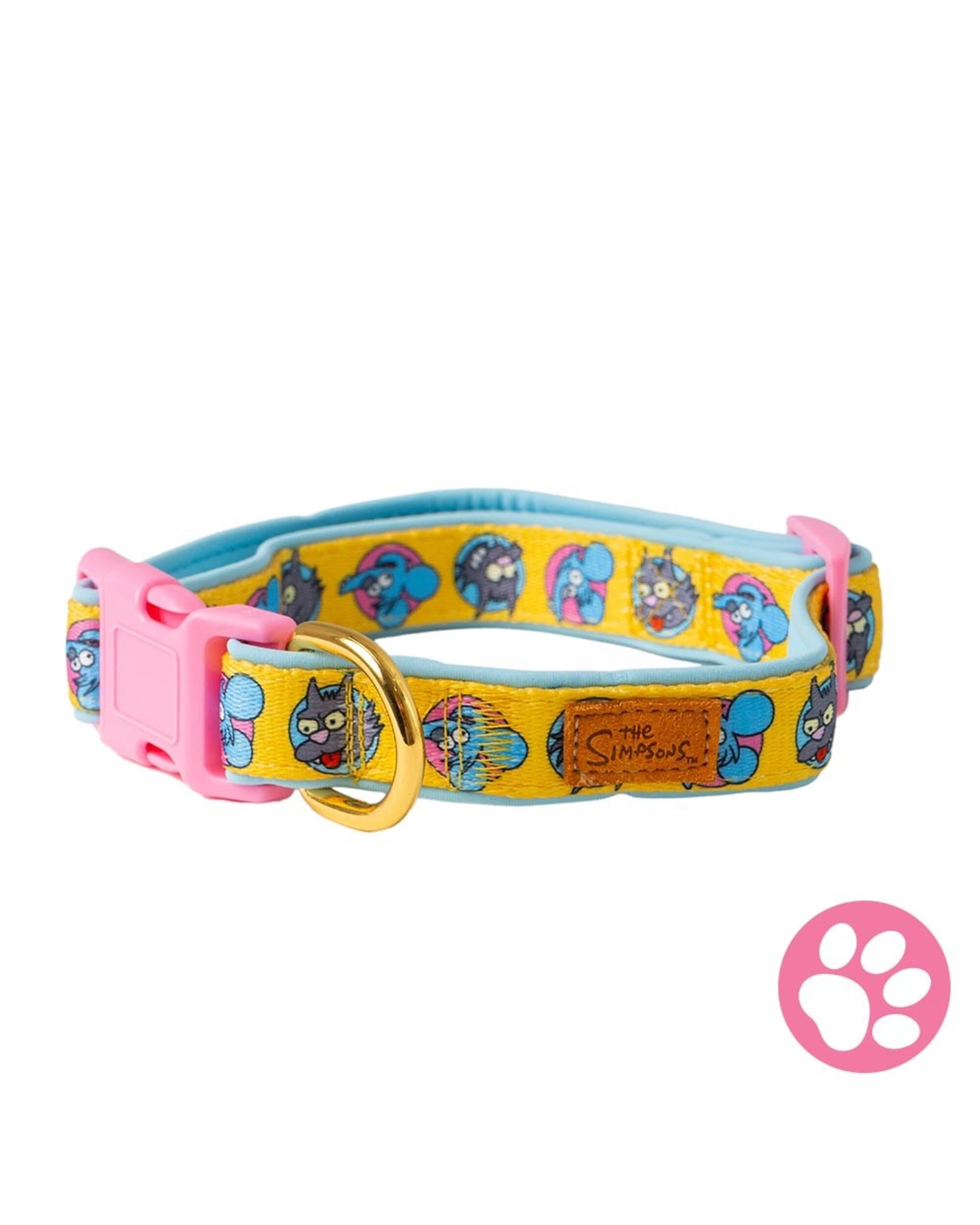 1 The Simpsons - Itchy & Scratchy Pet Collar - Pink,Yellow, 1 of 3