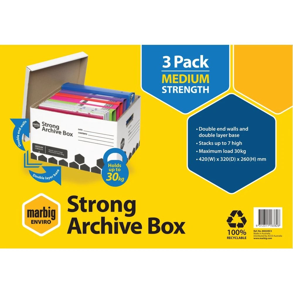 2 Marbig Strong Archive Box 3 Pack, 2 of 2