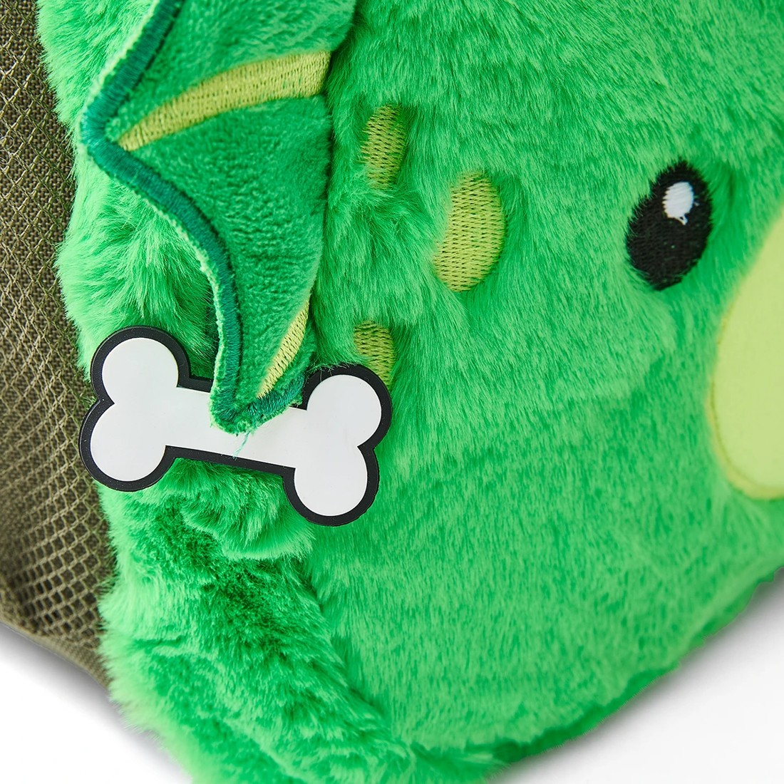 7 Novelty Plush Backpack - Dragon, Green, 7 of 10