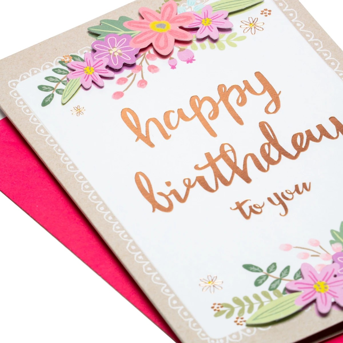 3 Hallmark Birthday Card for Her - Floral Pop-out, 3 of 3