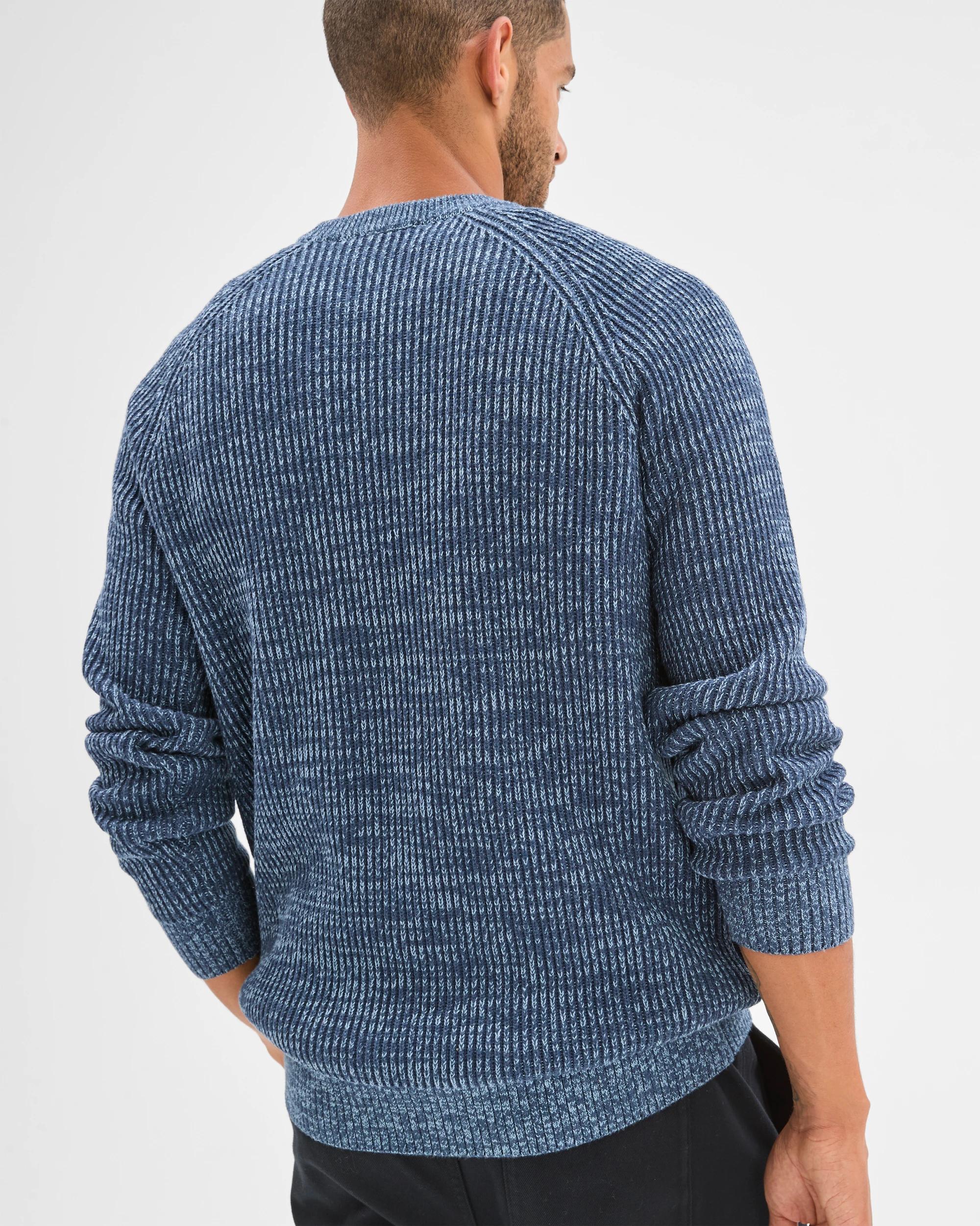 4 Target Man Australian Cotton Fisherman Knit Jumper BLUE, 4 of 7