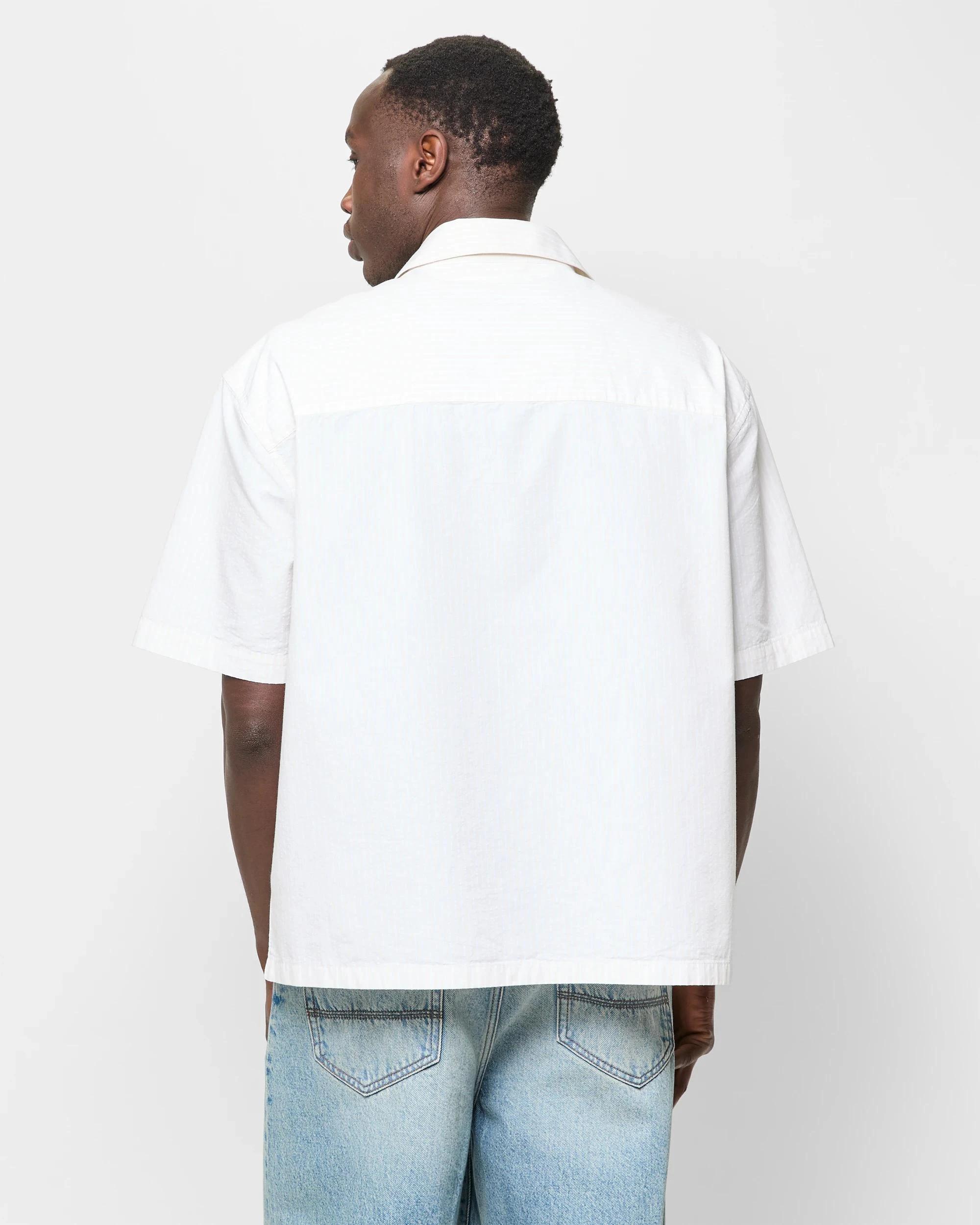 4 Australian Cotton Stripe Shirt - Commons STONE STRIPE, 4 of 5