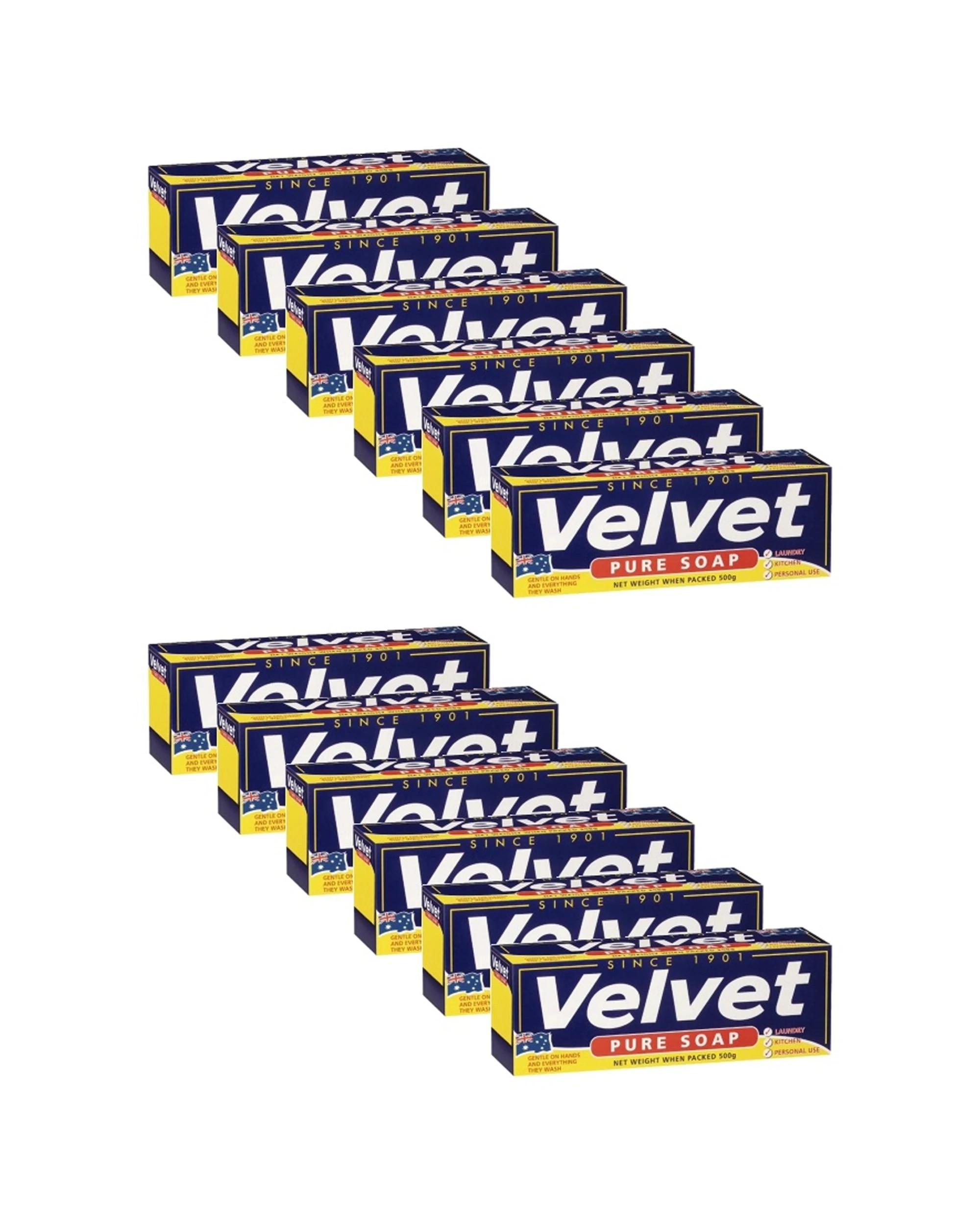 1 Velvet 12PK 4PC Cleaning Soap For Laundry Kitchen Personal Use 500g - Assorted, 1 of 4