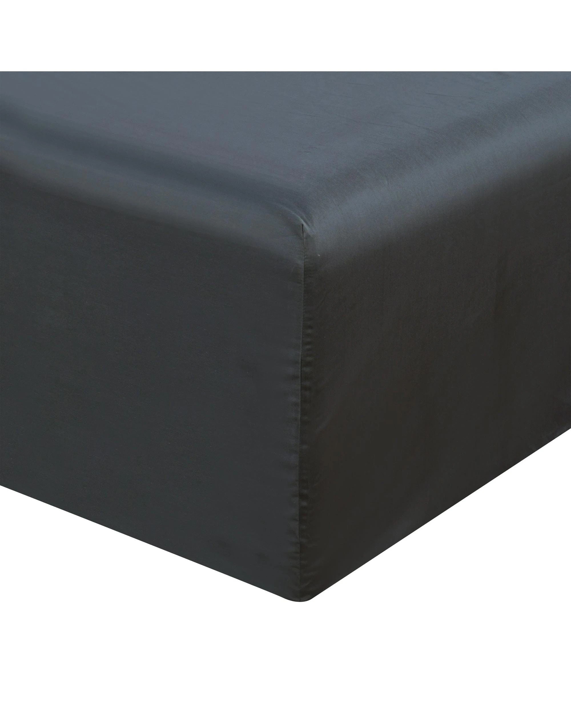 7 Bianca Bedding Rosebank Extra Long Extra Wide Flat 500 Tc Bamboo Cotton Sheet Set - Charcoal - Split King, 7 of 10
