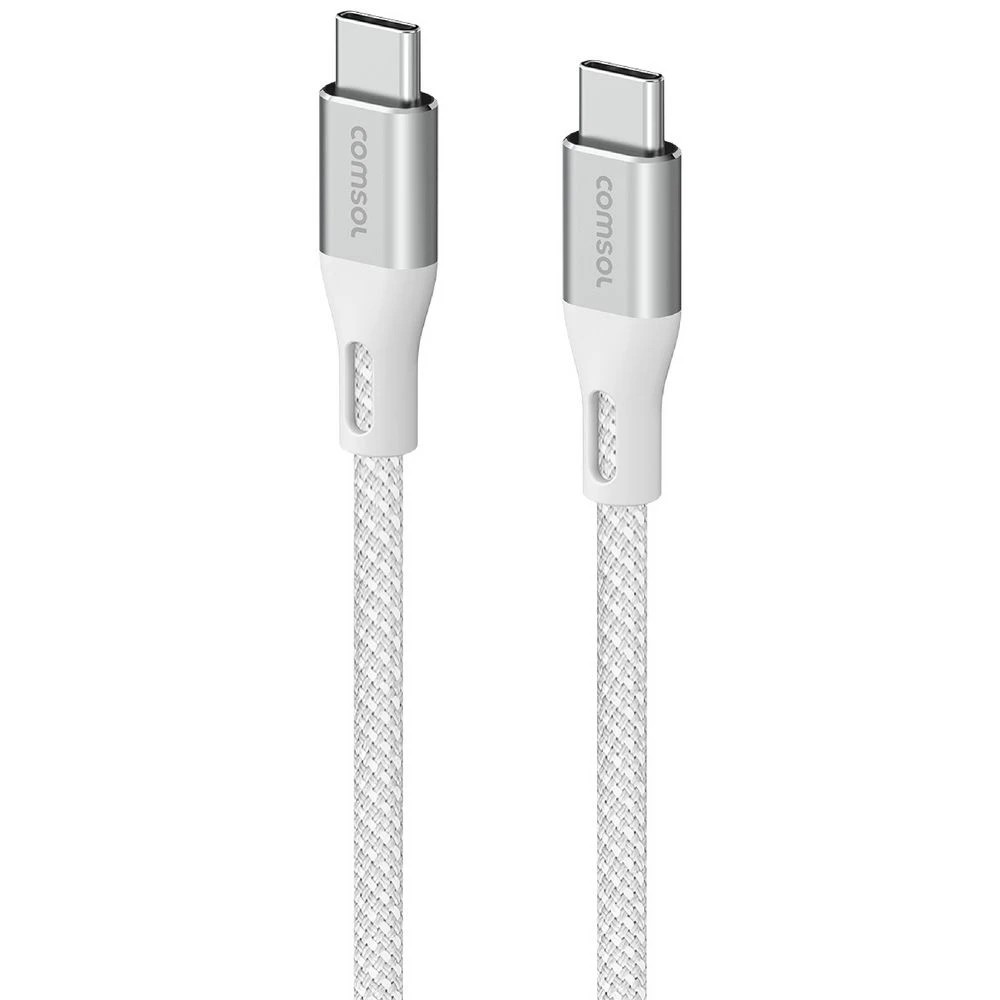 1 Comsol USB-C Cable 1.2m White, 1 of 4