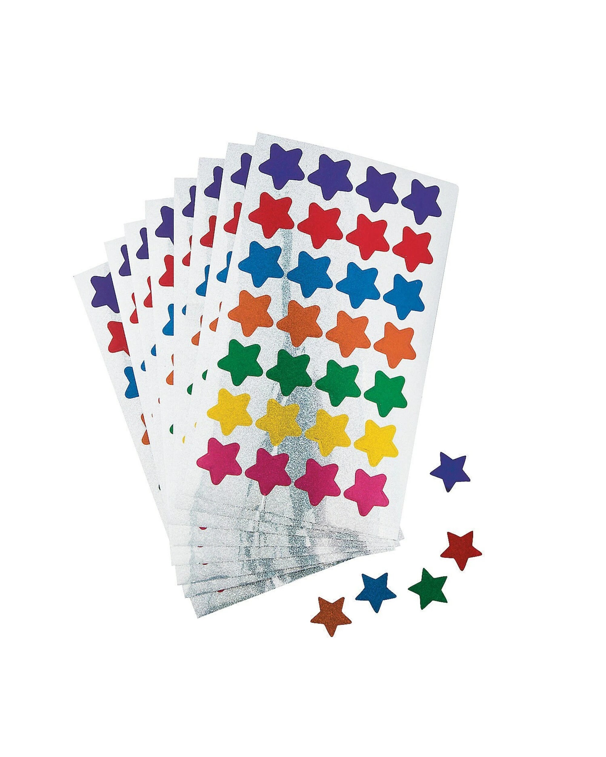 1 Partyrama Glitter Star Stickers 25 Sheets, 1 of 1