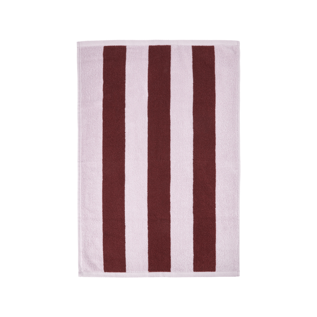 3 Stripe Cotton Hand Towel - Port, 3 of 5