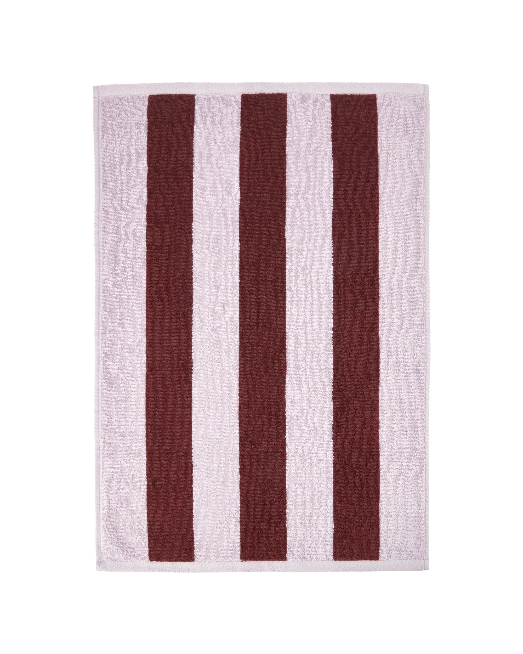 3 Stripe Cotton Hand Towel - Port, 3 of 5