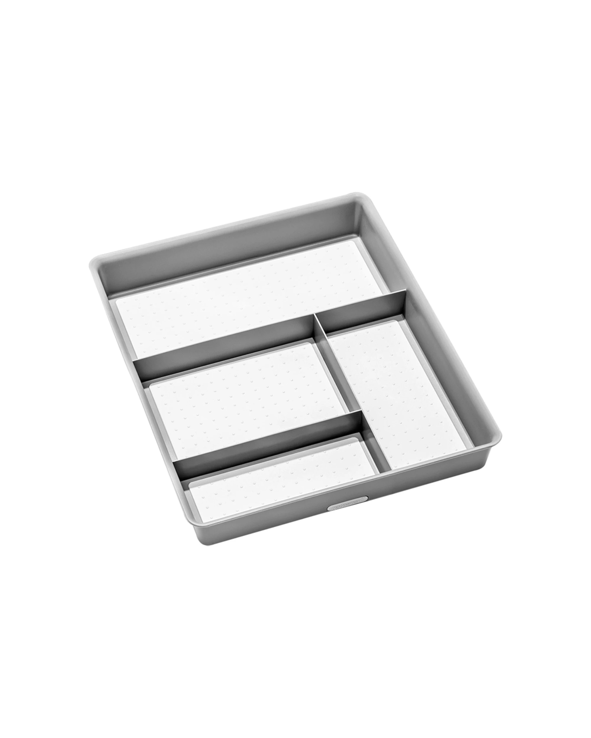 5 Madesmart 4PK Junk Drawer Organiser Rectangle Soft-Grip Lining Non-Slip - Grey, 5 of 6