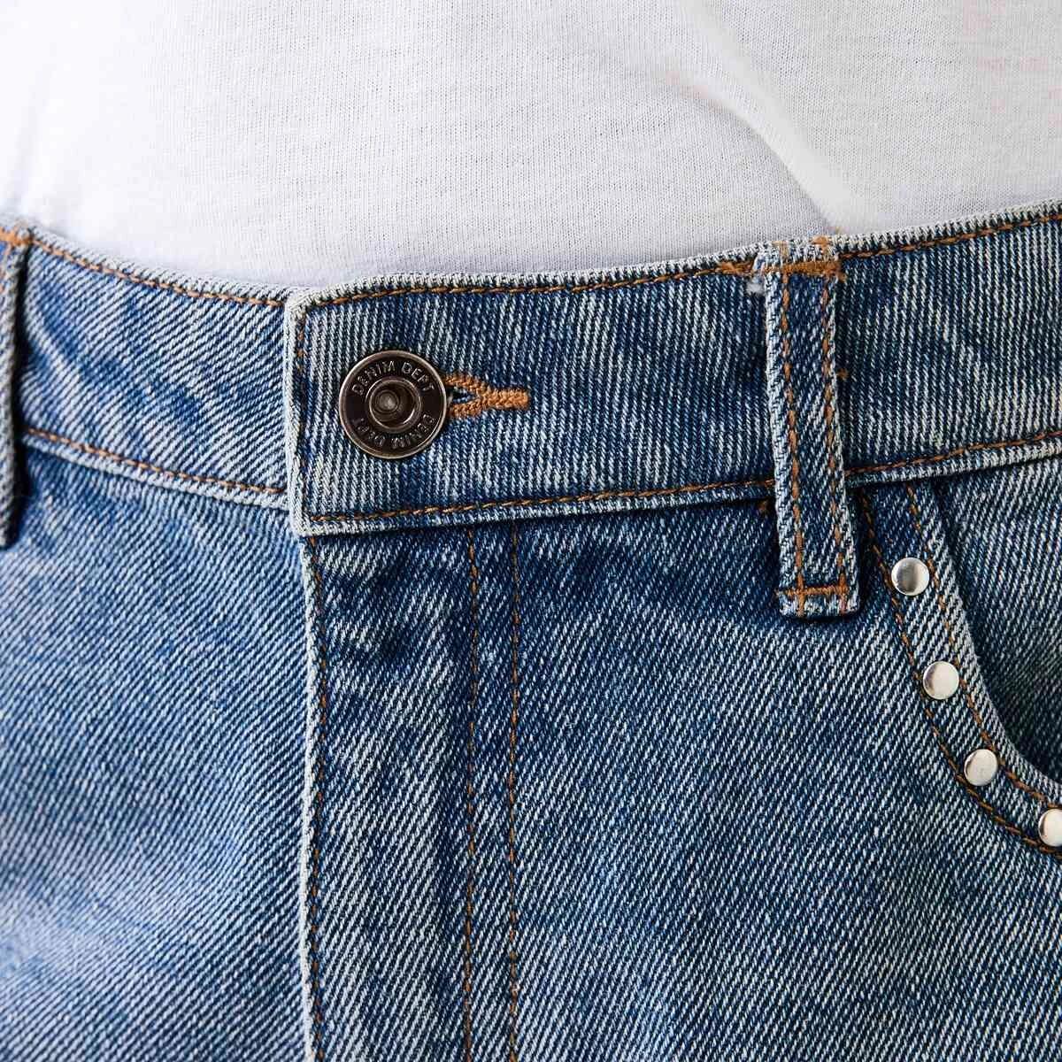 3 Relaxed Denim Shorts with Embellishment TABLE MID WASH, 3 of 6