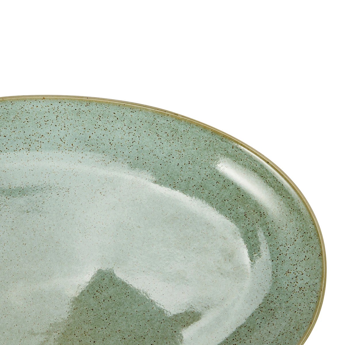 3 Green Glazed Platter, 3 of 5