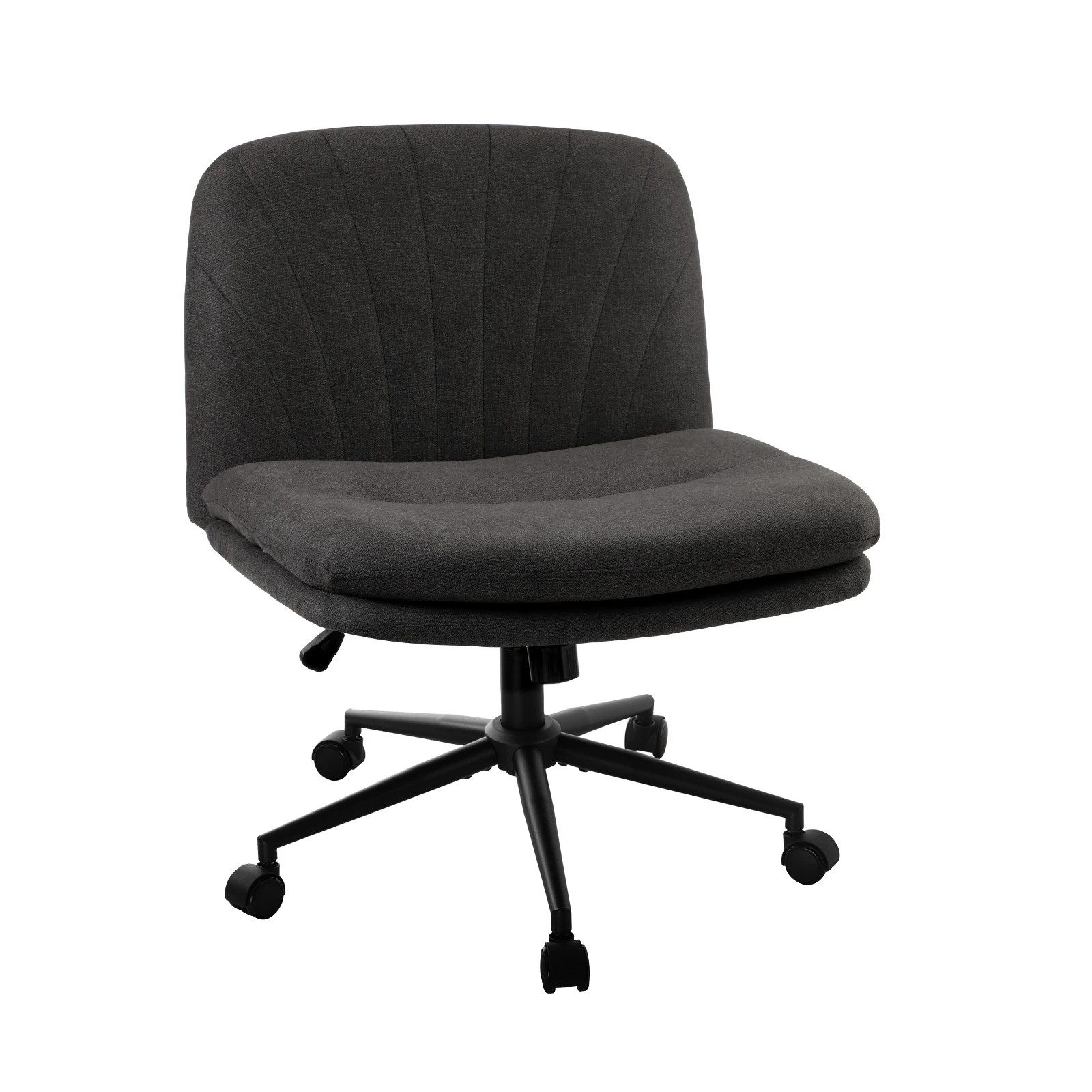 1 Oikiture Armless Office Desk Chair Linen
 - Charcoal, 1 of 10
