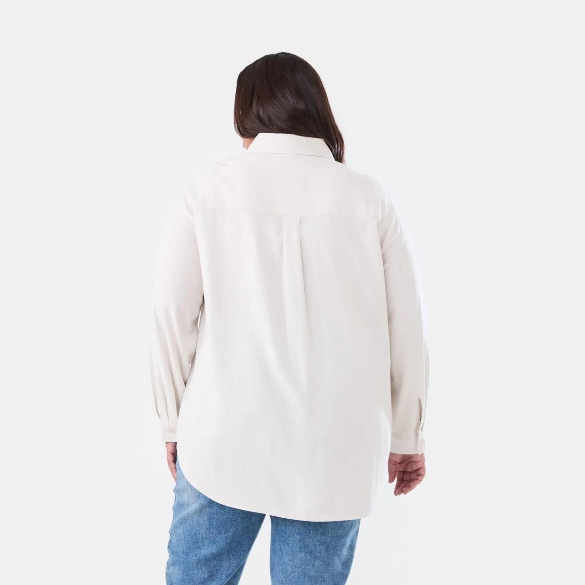 3 Curve Long Sleeve Shirt NATURAL BEIGE, 3 of 6