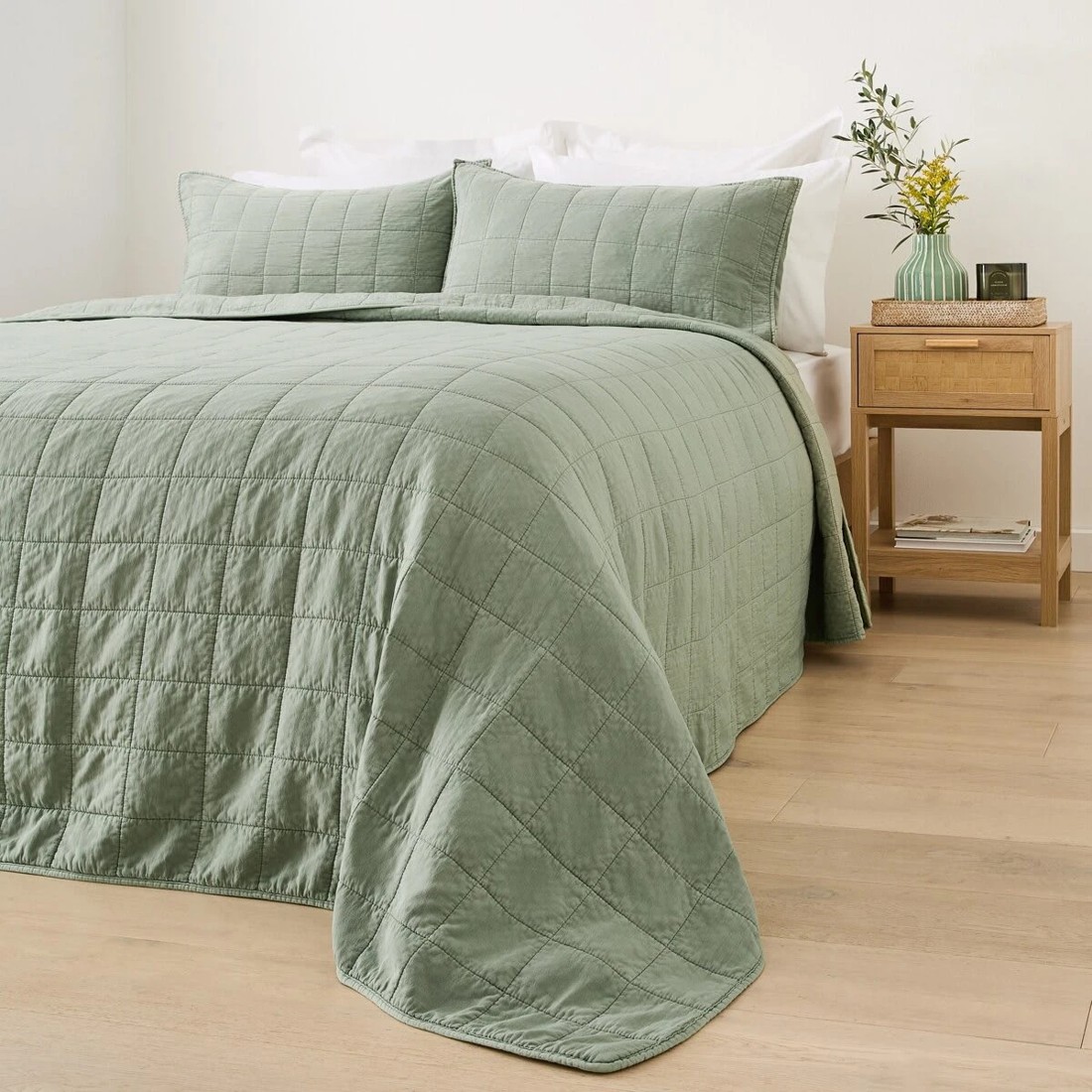 2 Hayden Coverlet Set - Queen/King Bed, Seagrass, 2 of 7