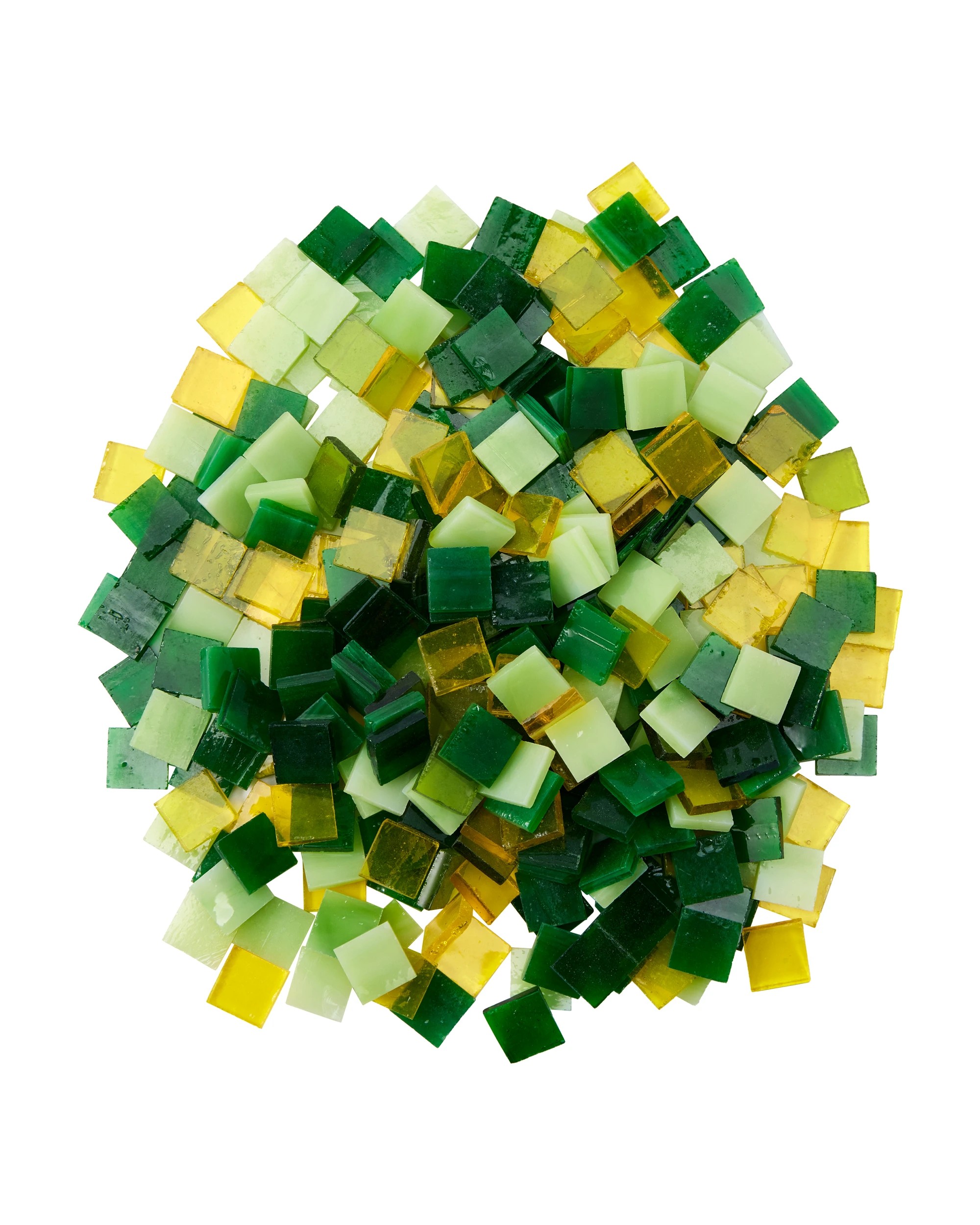 2 Mosaic Glass Tiles - Green, 2 of 3
