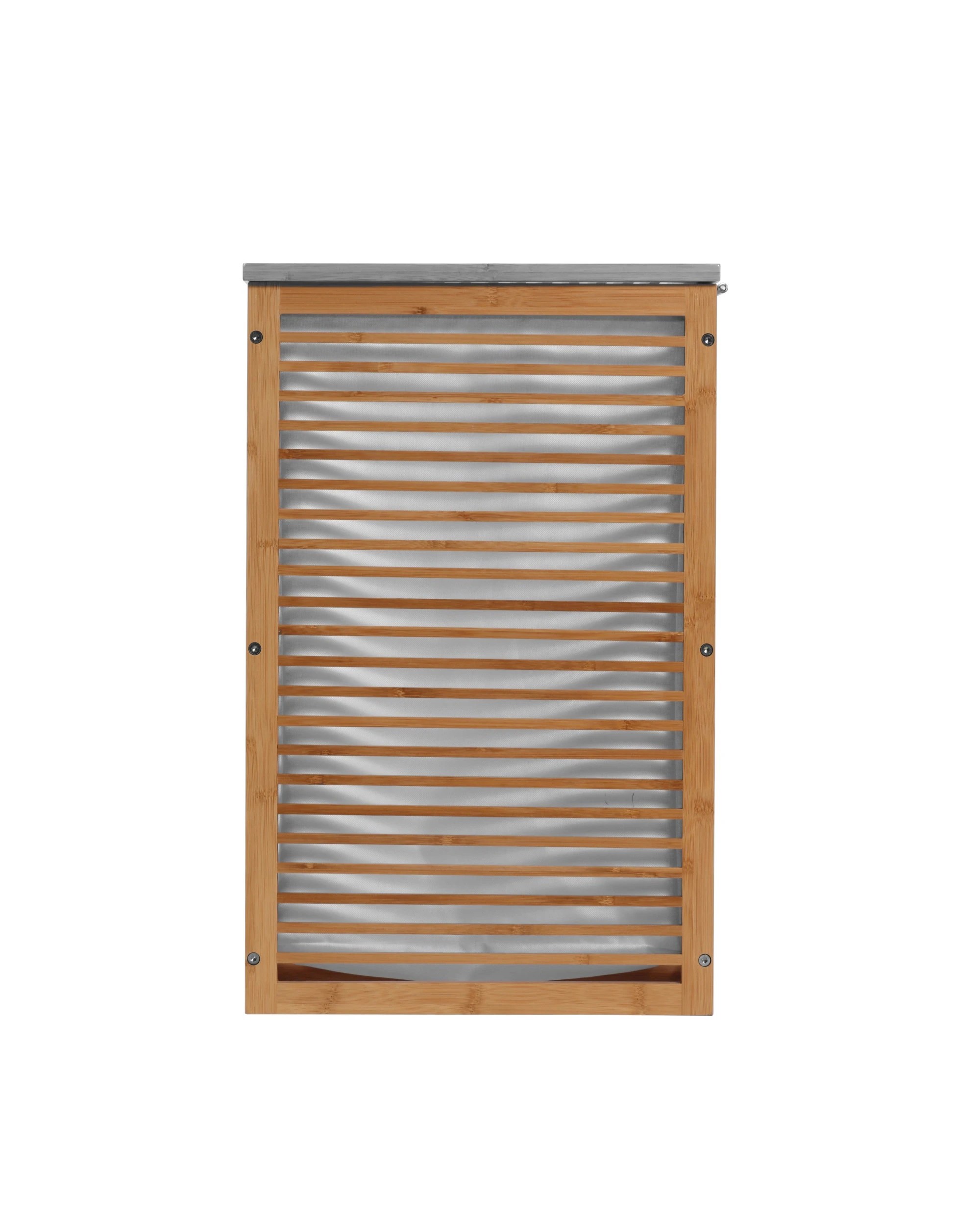 3 Sherwood Home Foldable Bamboo Laundry with Lid Large 38.8x38.8x58cm - Natural, 3 of 8