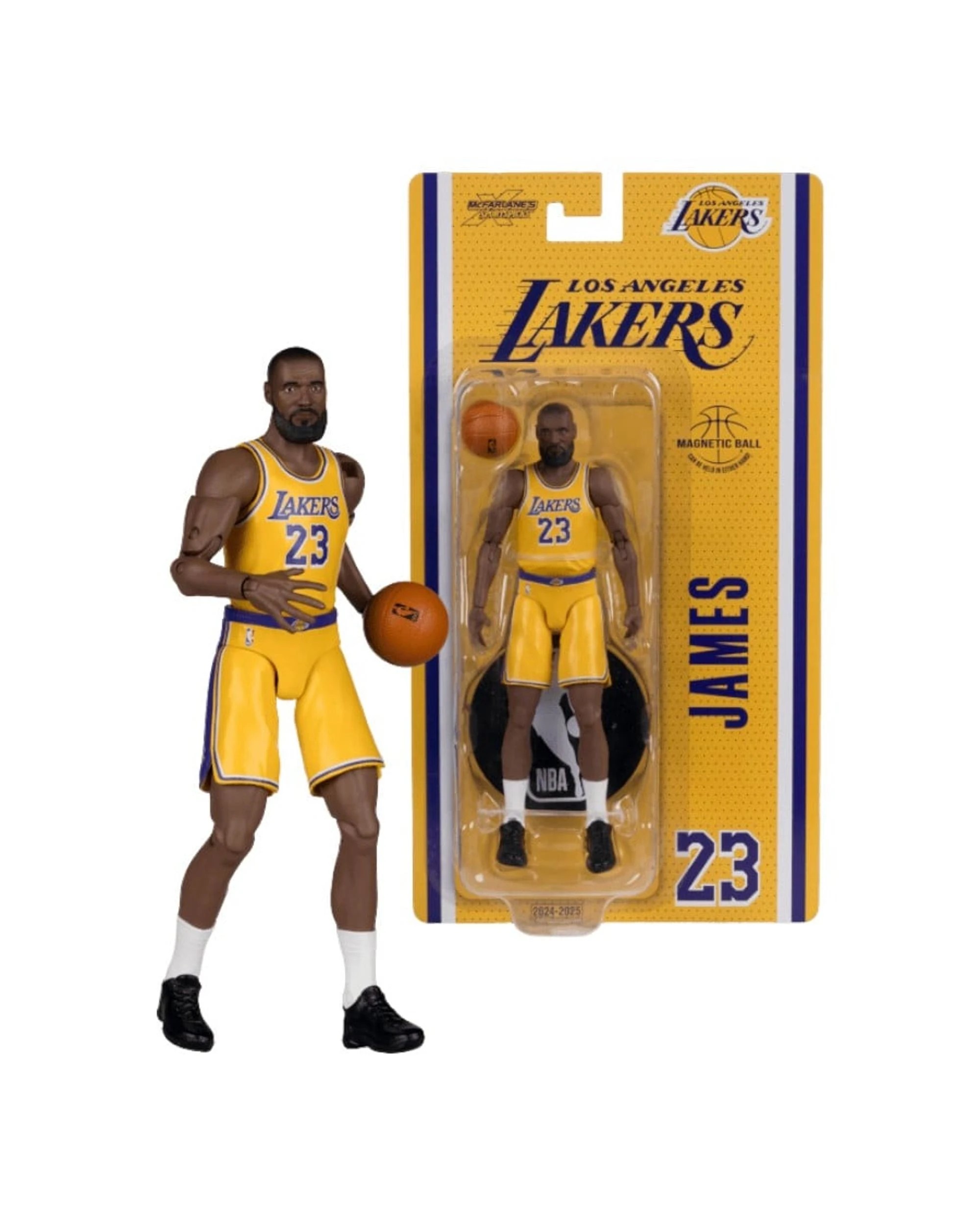1 McFarlane SportsPicks NBA Los Angeles Lakers Lebron James 6 inch Articulated Figure, 1 of 8