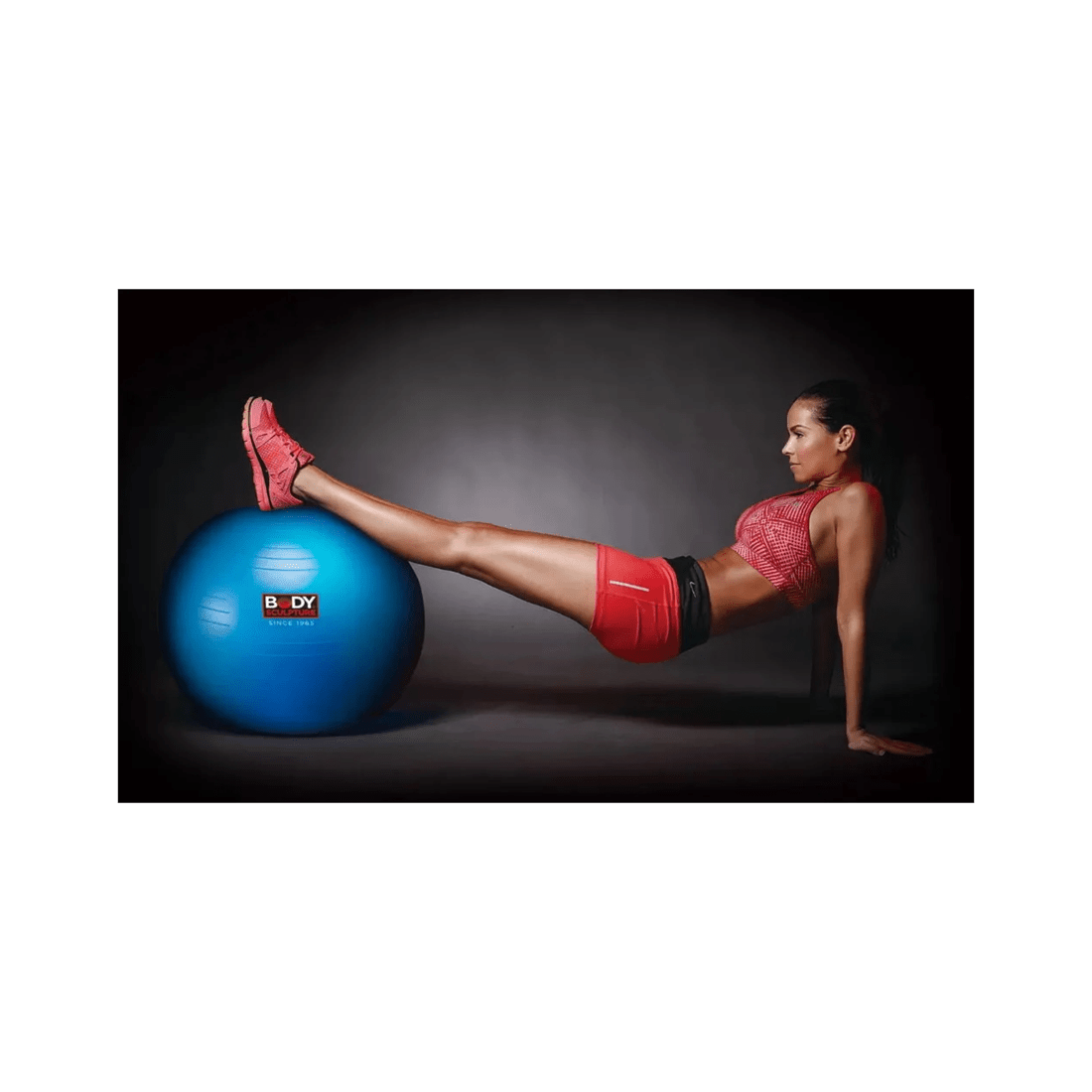 2 Body Sculpture 75cm Anti-Burst Gym Ball With Pump PVC Balance And Posture - Blue, 2 of 3