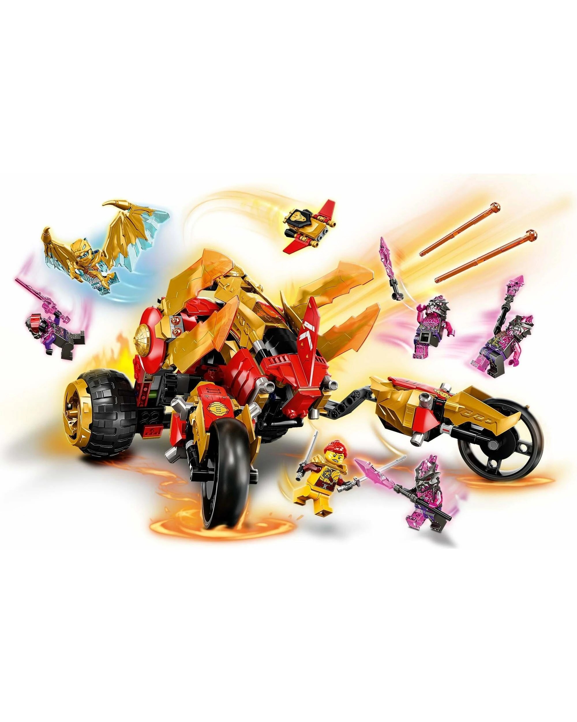 2 LEGO NINJAGO Kai Golden Dragon Raider SET 71773, 2 of 5