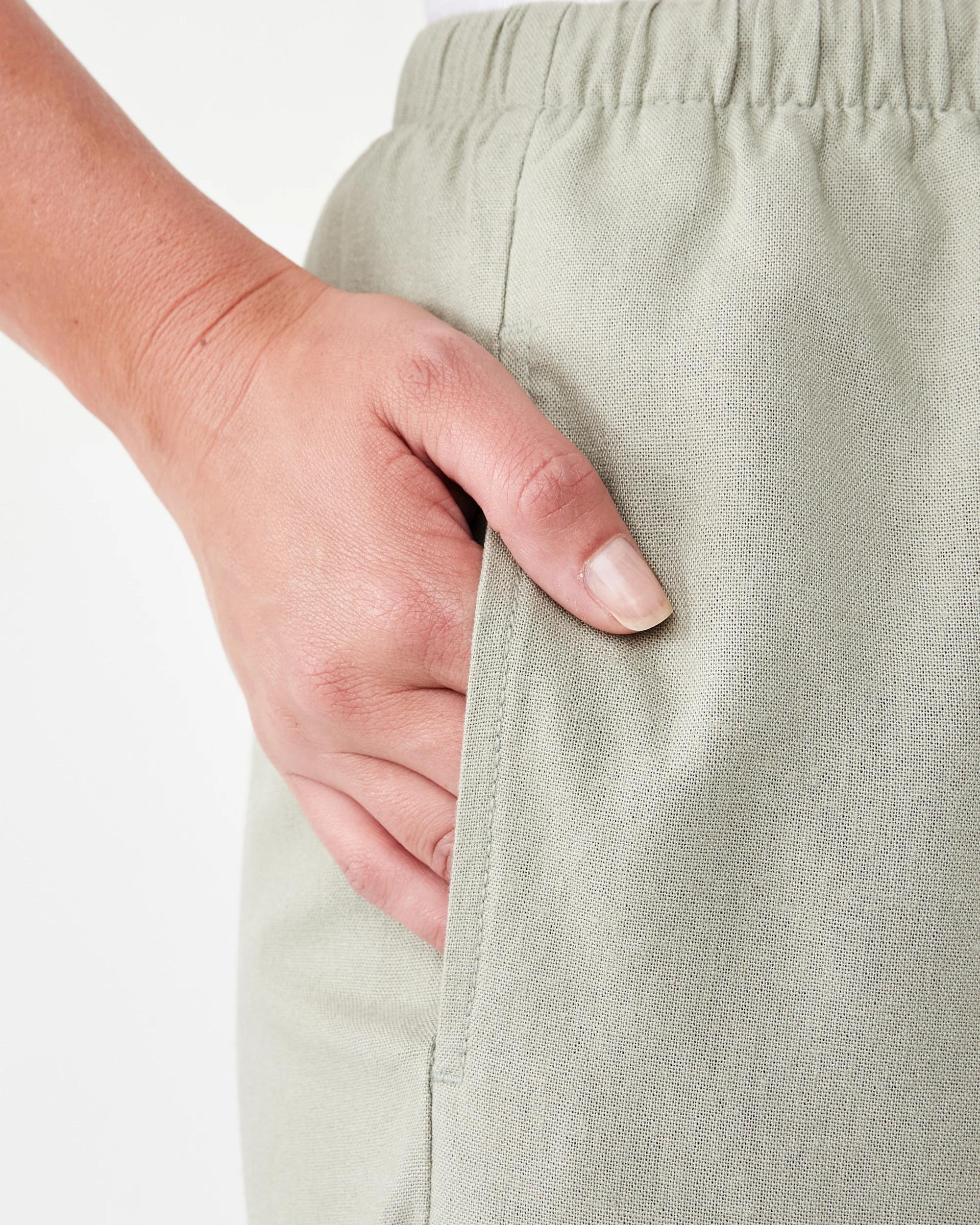 5 Tie Waist Bermuda Shorts Grn Bnksia, 5 of 6