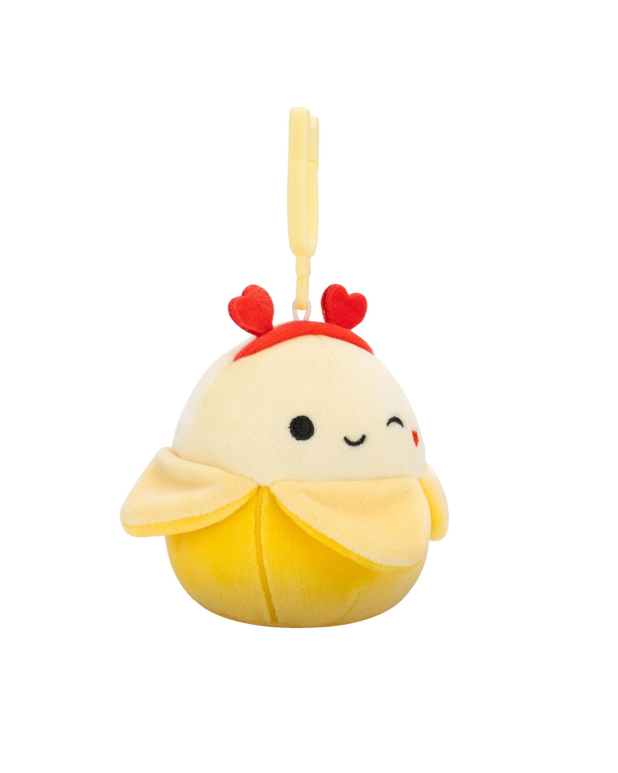 3 Squishmallows Valentines Junie the Banana 3.5 inch Clip-On Plush - Yellow, 3 of 6