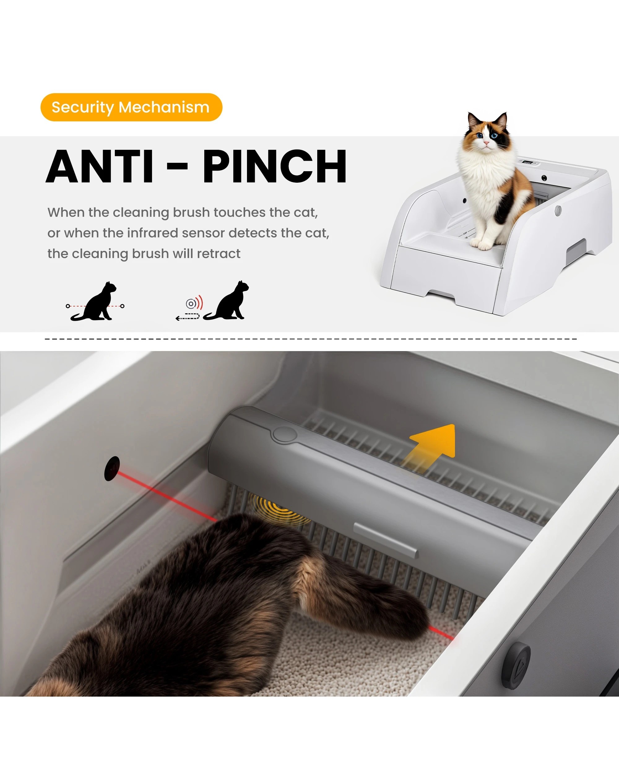 3 Advwin Self-cleaning Cat Litter Box Open-design, 3 of 8