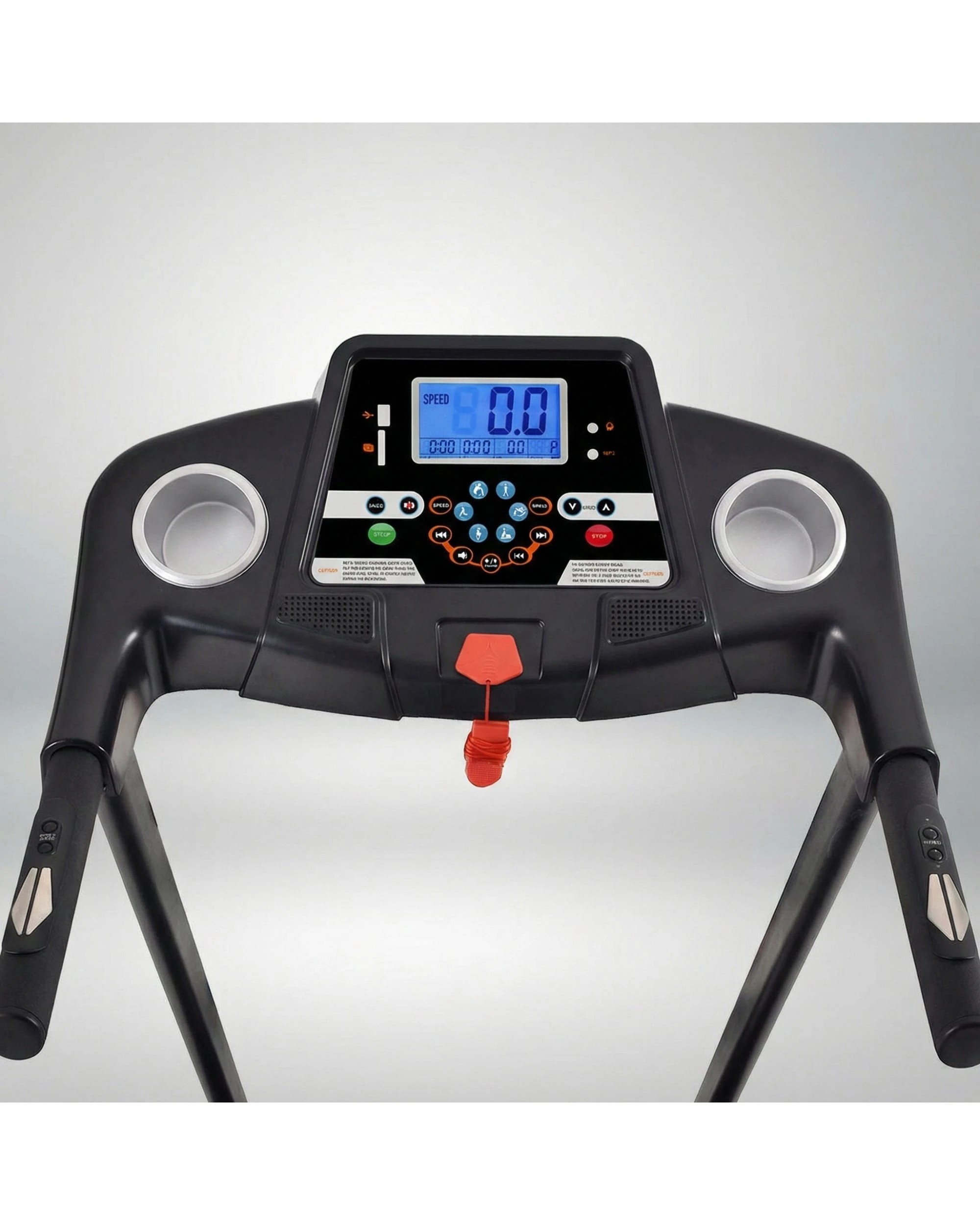 6 Powertrain V30 Foldable Treadmill 420mm Running Belt 14.8kmh Speed 3 Level Incline12 Programs USB AUX, 6 of 10