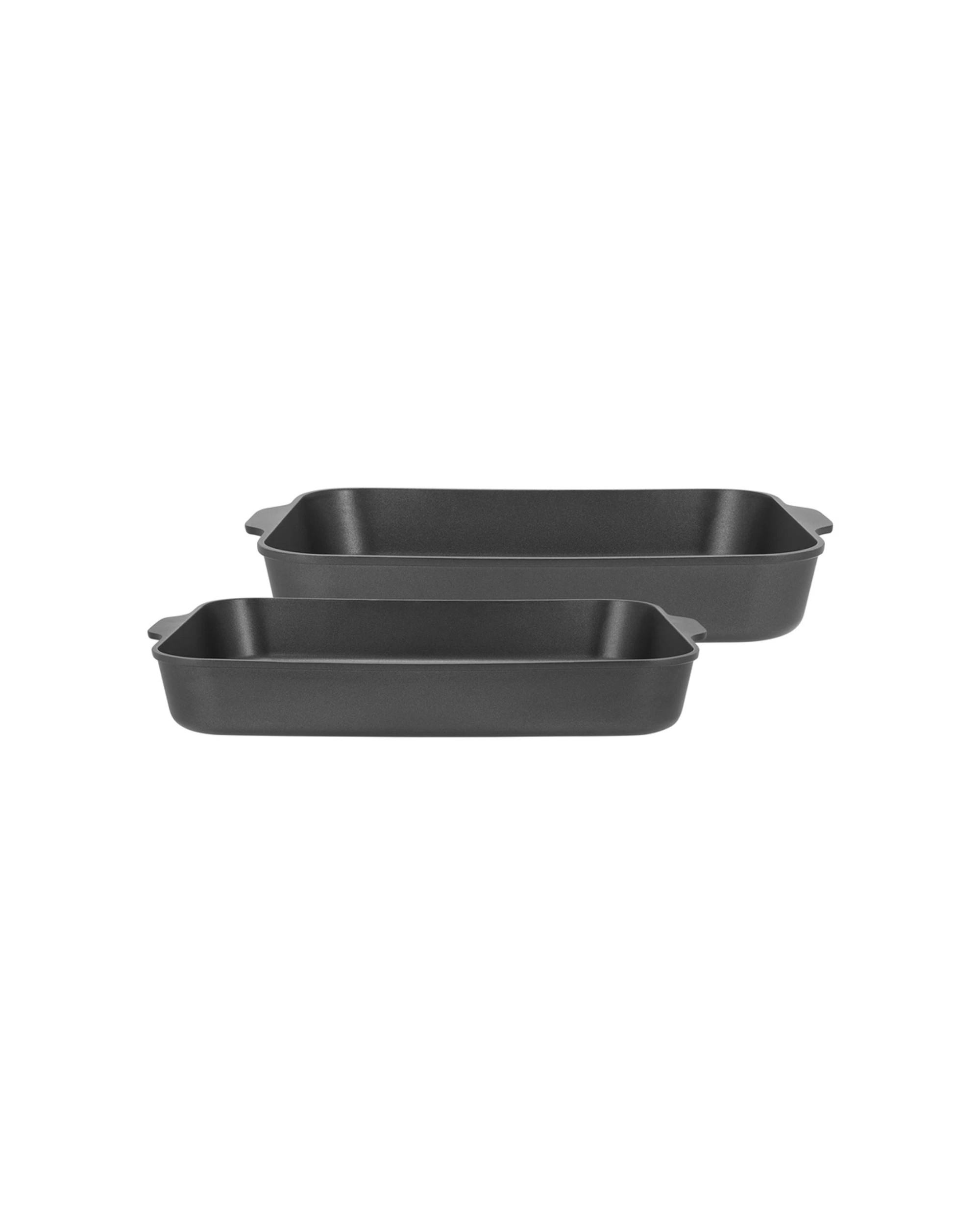 1 Maxwell And Williams Roaster Set 2 Piece Non-Stick Cast Aluminium 34cm 38cm - Black, 1 of 4