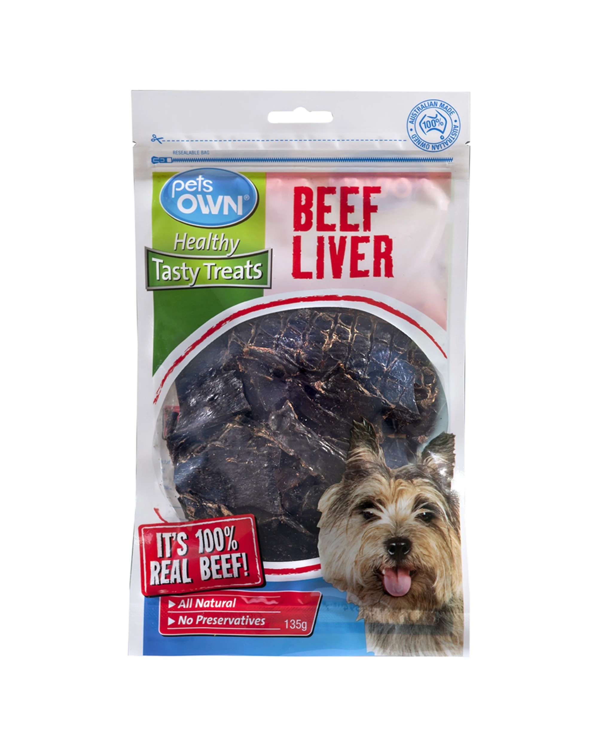 2 Pets Own Healthy Tasty Beef Liver Dog Treats 3 Pack 135g - Brown, 2 of 2