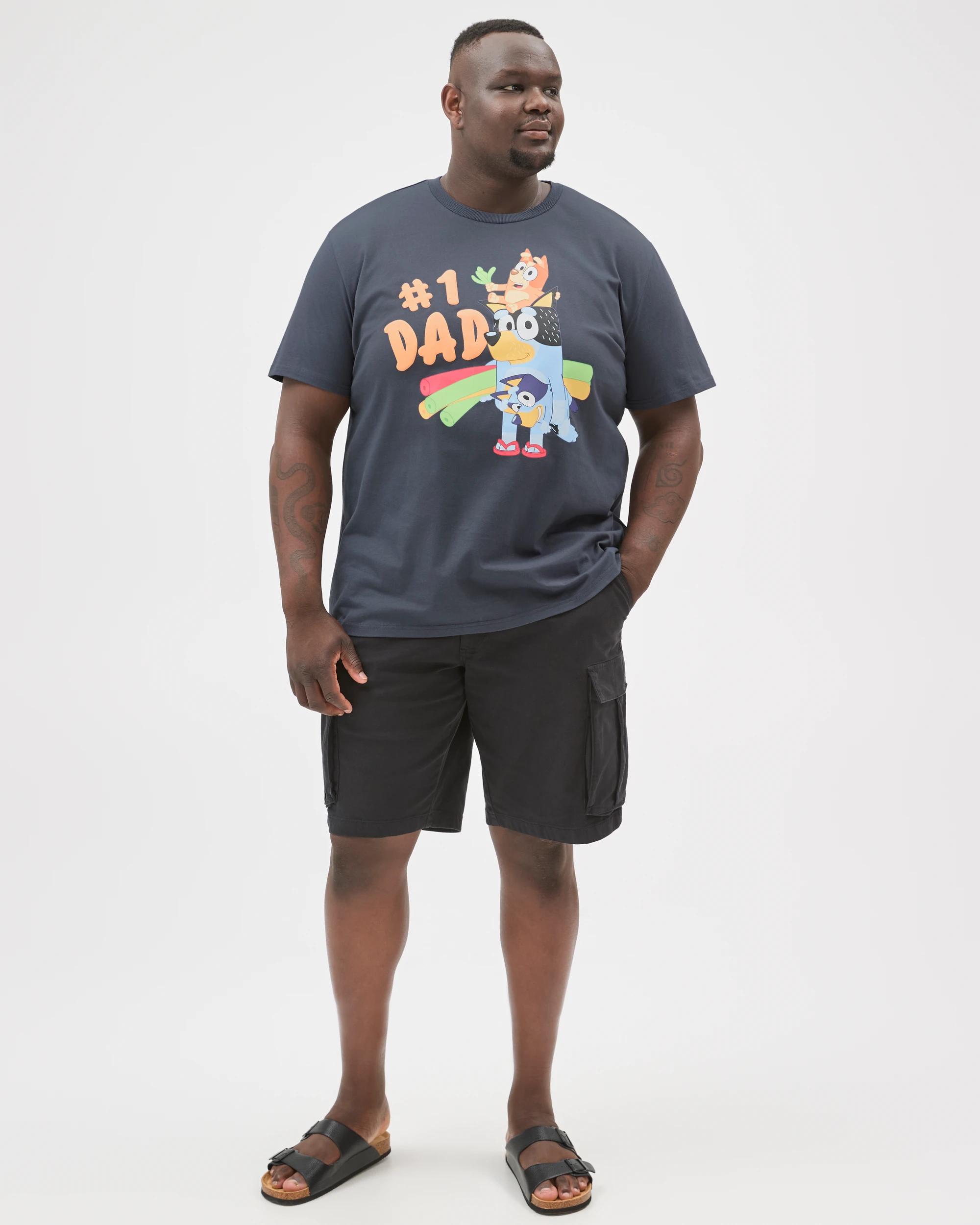 1 Bluey Plus Size Australian Cotton T-Shirt NAVY, 1 of 7