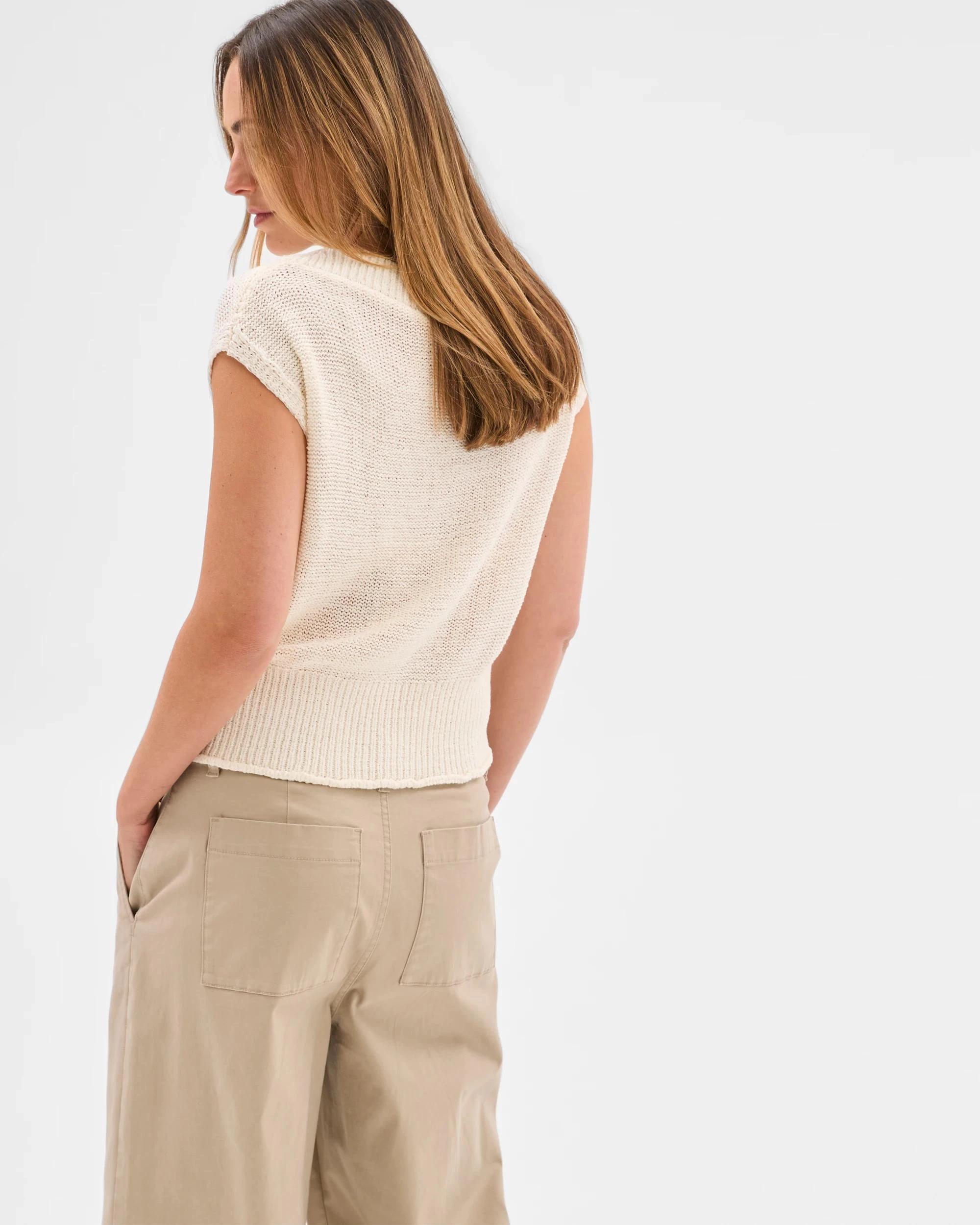 4 Target Tape Yarn Knitted Top CLOUD DANCER, 4 of 6