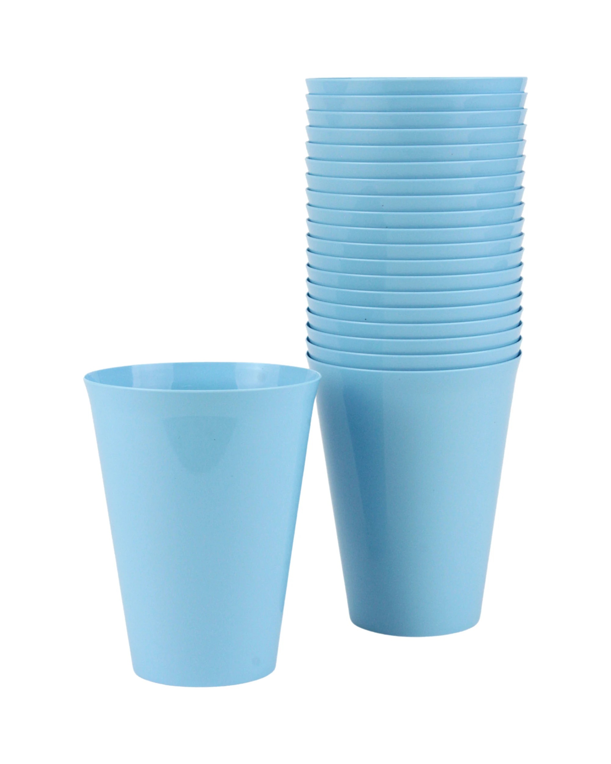 1 Alpen Reusable Cups 285ml Pack of 20 - Ice Light Blue - Light Blue, 1 of 3