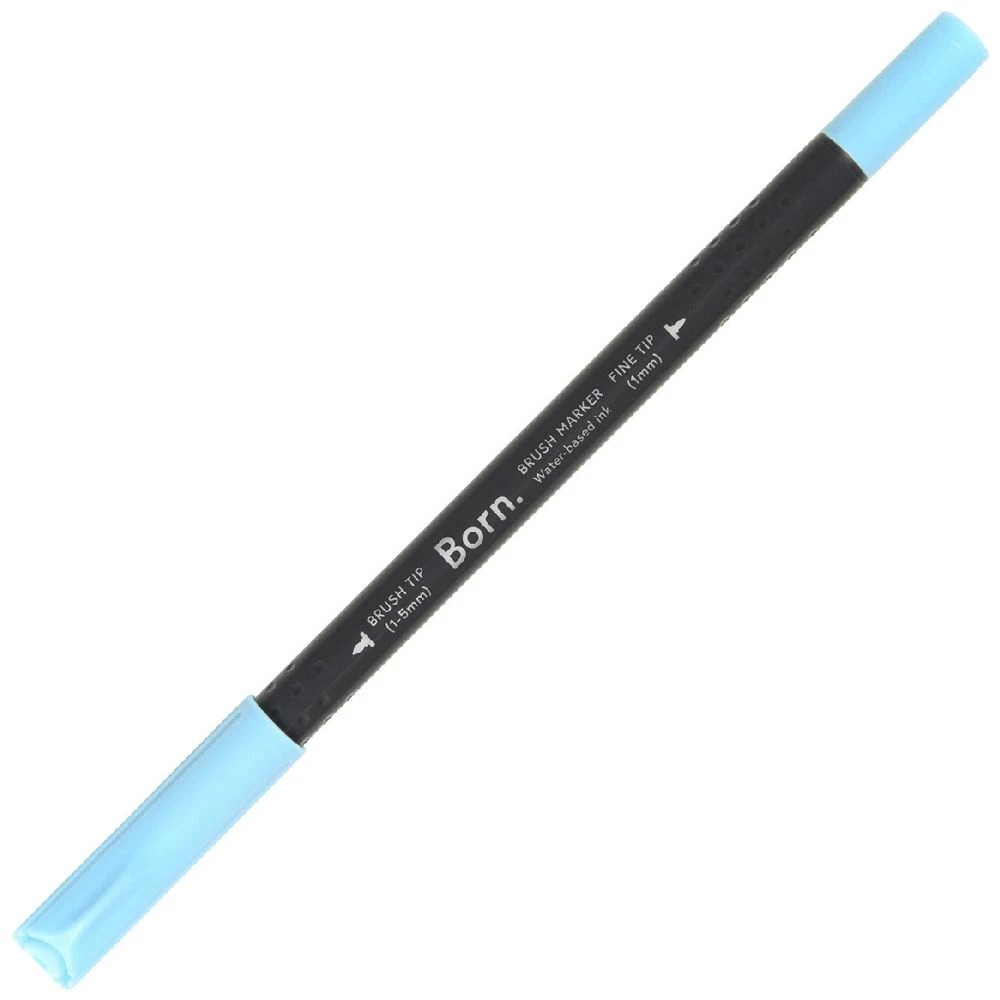 1 Born Professional Brush Dual-Tip Marker Mid Aqua 452, 1 of 4