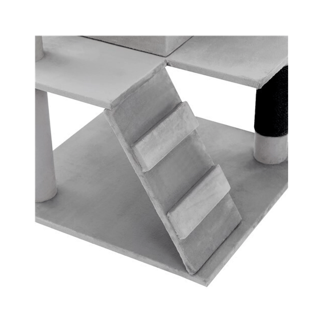 9 Paws & Claws Catsby 134cm Hamilton Cat House Scratch Post Tower Furniture - Grey, 9 of 9