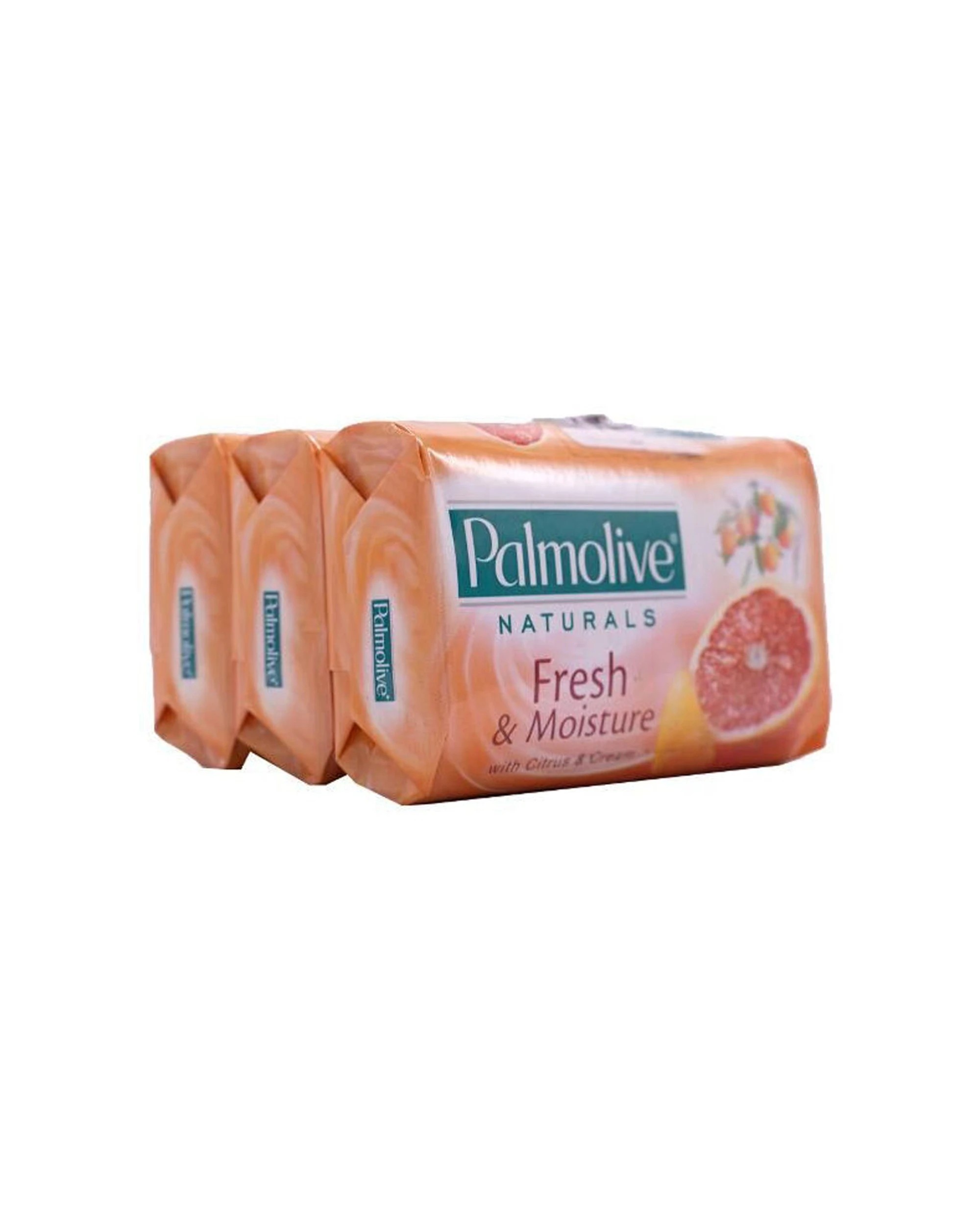 1 Palmolive 3pc Naturals Fresh & Moisture With Citrus Soap Bar 80g - Plain, 1 of 5