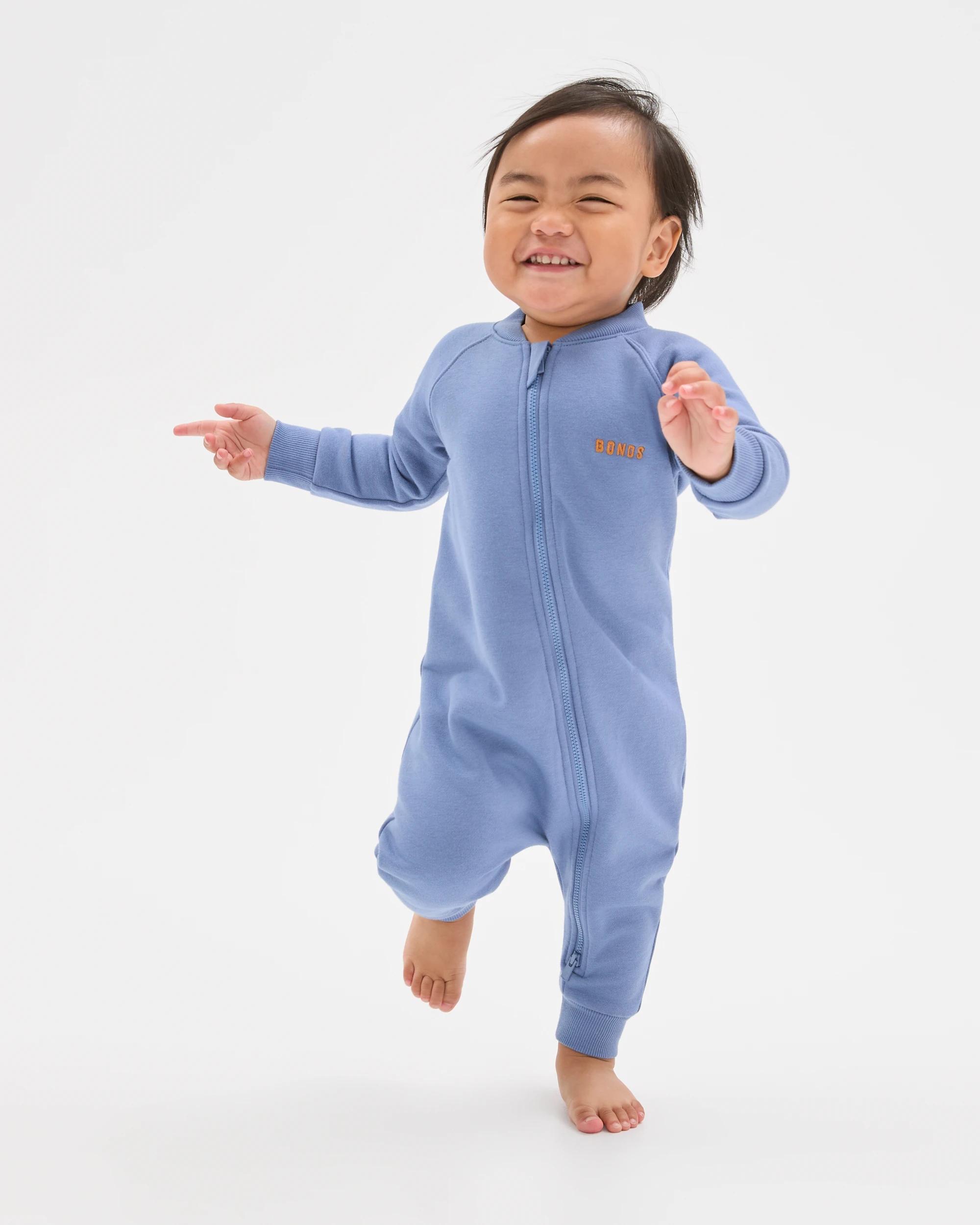 2 Bonds Baby Everyday Fleece Zip Coverall AMALFI COAST, 2 of 5