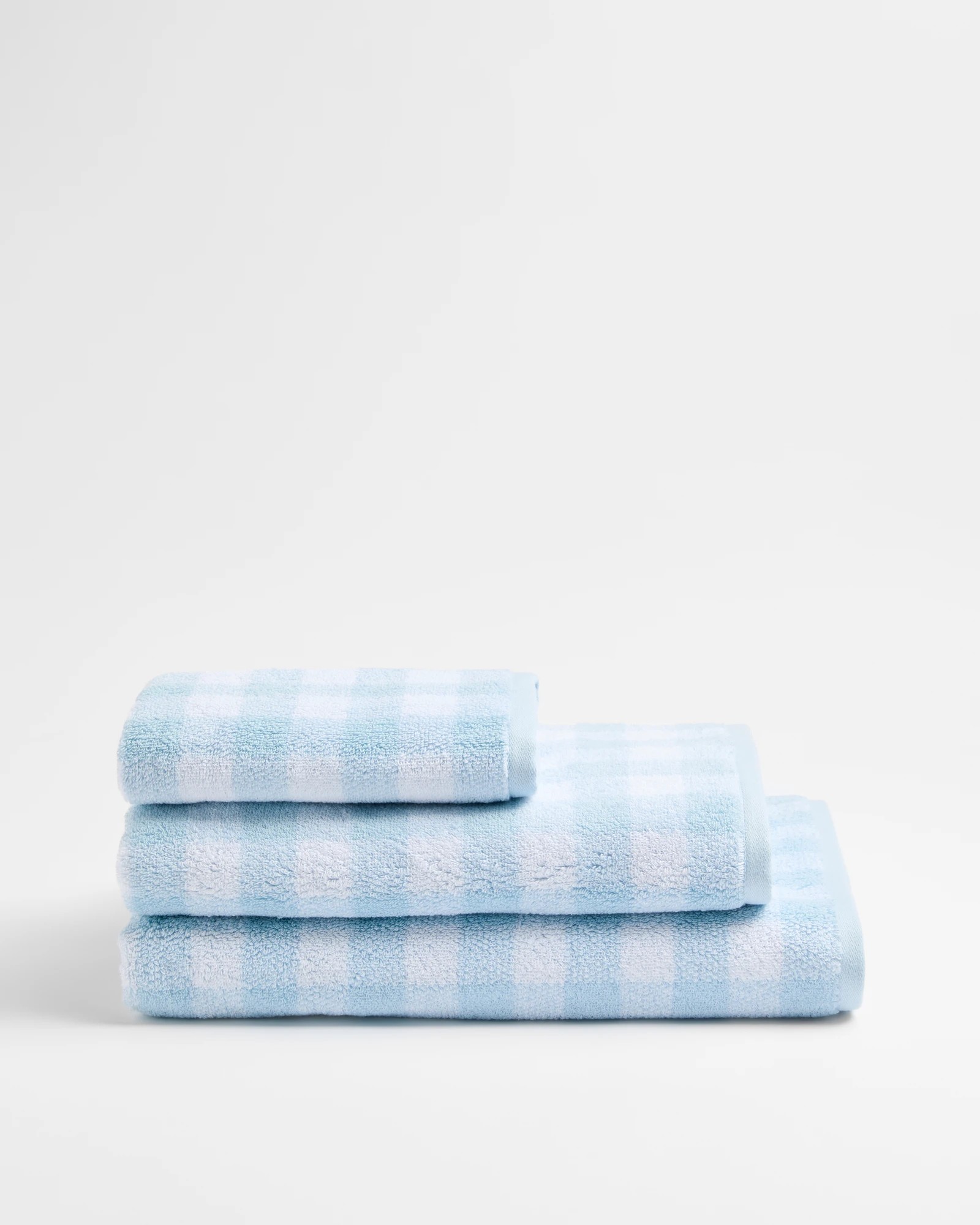 3 Target Georgie Australian Cotton Gingham Bath Sheet - Blue, 3 of 3