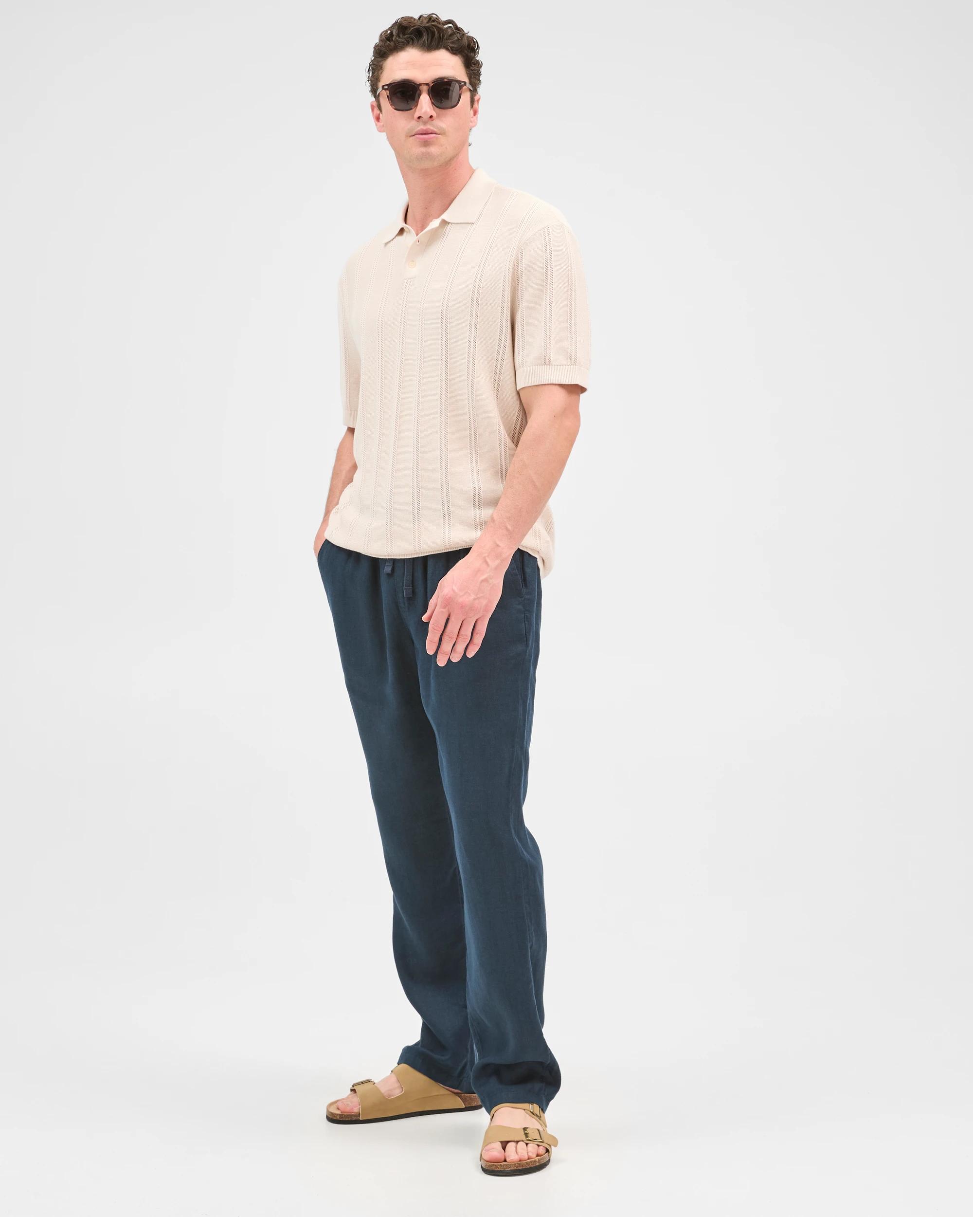 2 Target Man European Linen Full Length Pants NAVY, 2 of 7