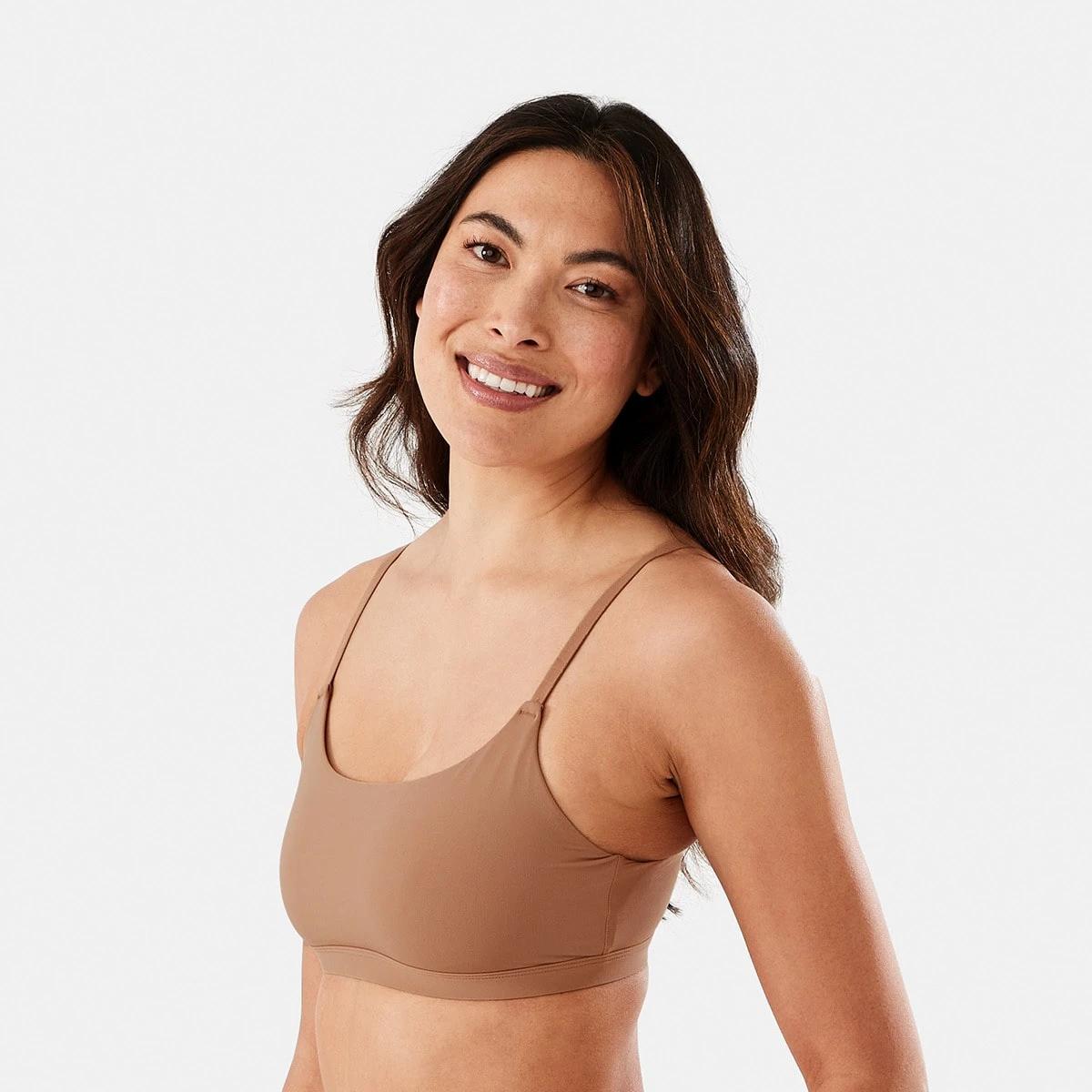 2 Scoop Neck Crop Bra Clay Beige, 2 of 6