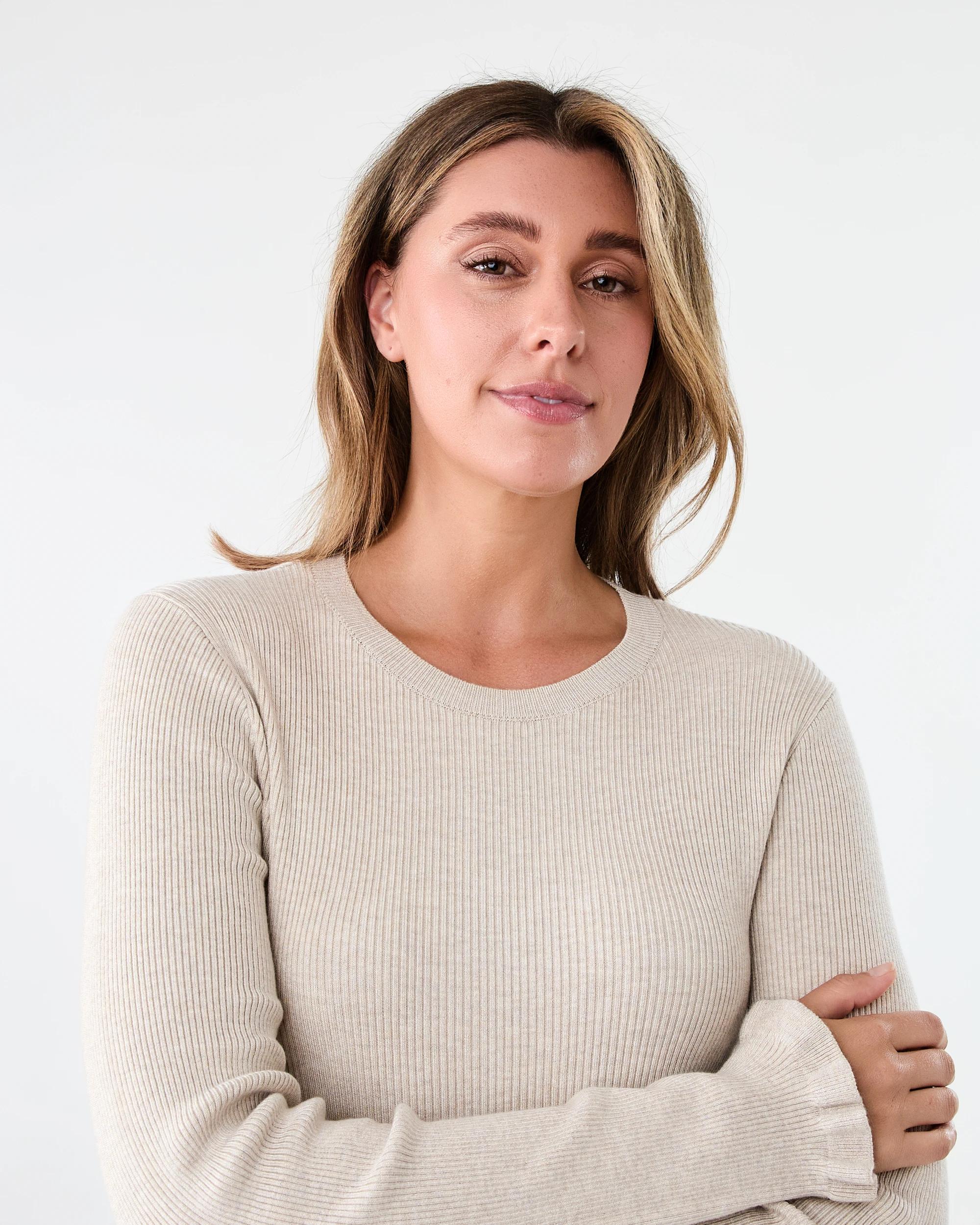 4 Long Sleeve Frill Top Bge Otml, 4 of 6