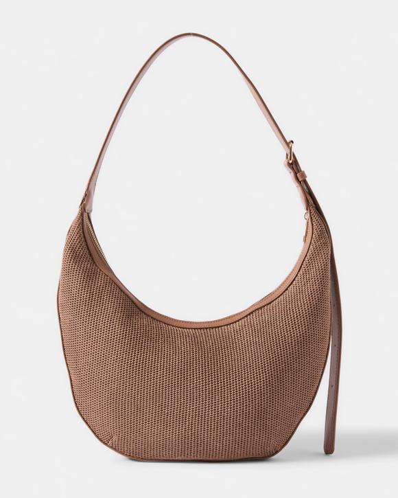 Slouchy Woven Crossbody Bag