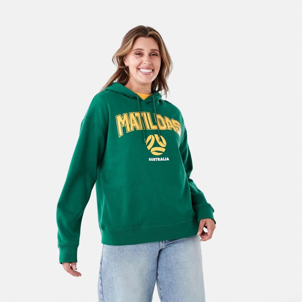 1 Official Matildas Adult Hoodie Green, 1 of 5