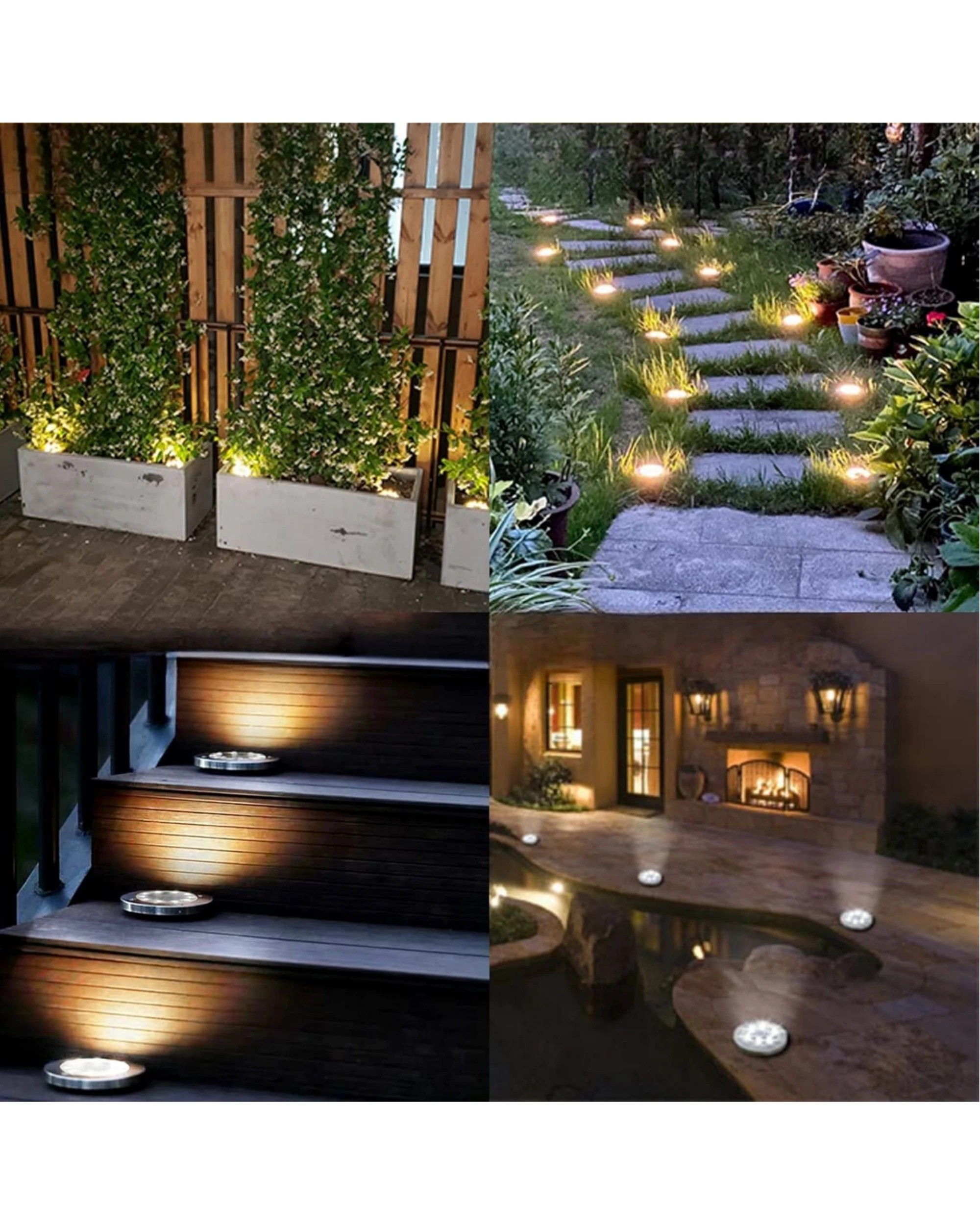 5 Advwin Solar Garden Lights 24 Pack Waterproof Disk, 5 of 6