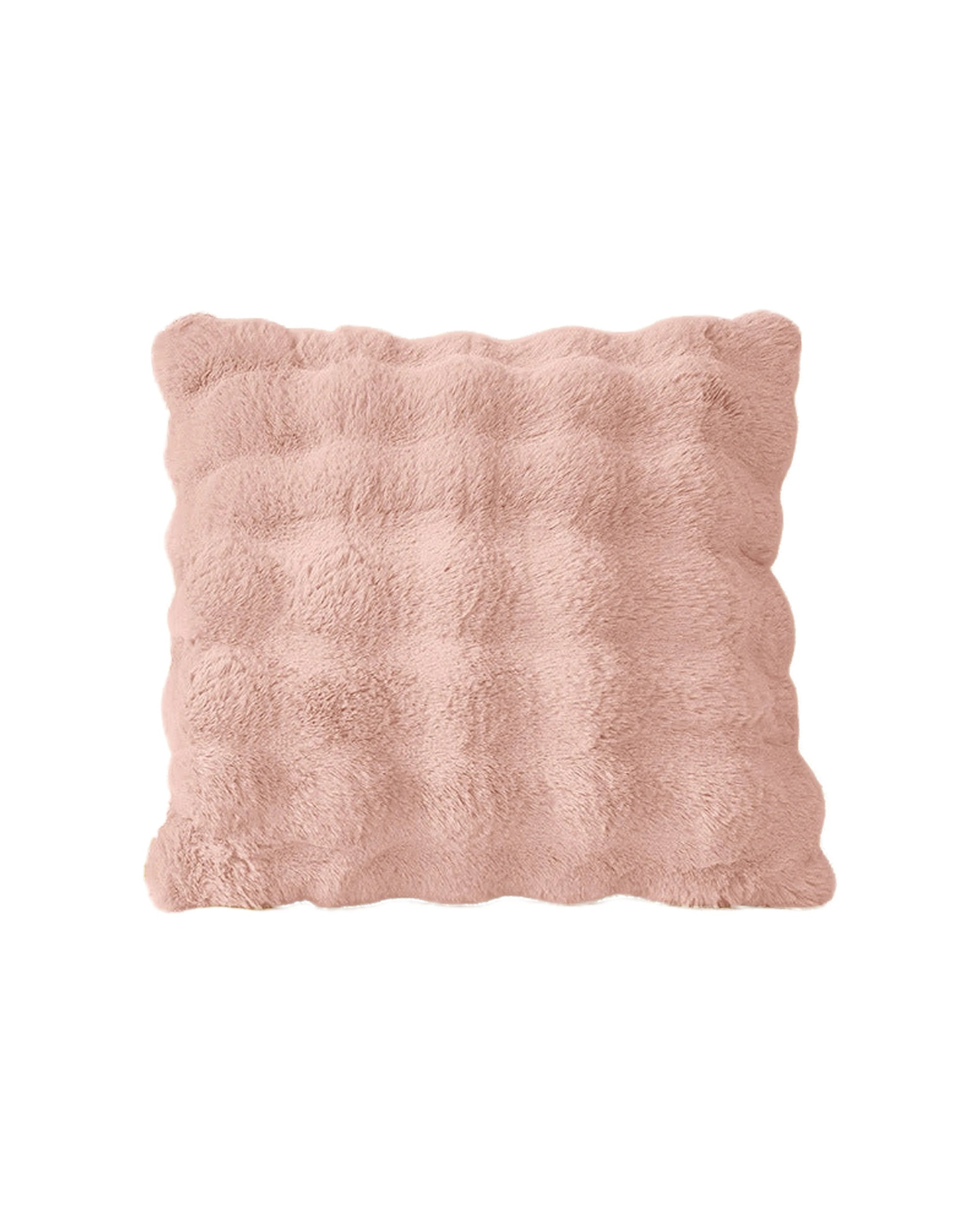 1 Cotton More Faux Rabbit Plush Cushion Cover 50x50cm - Pink, 1 of 1