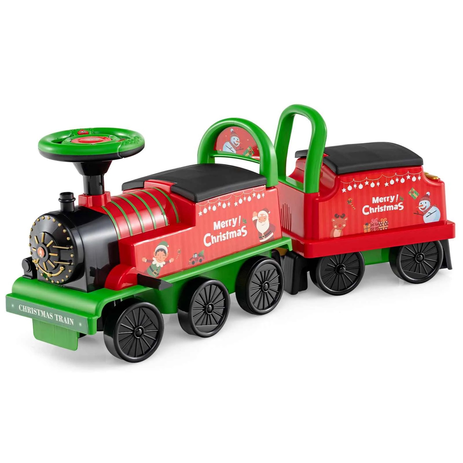 1 Costway Ride on Car Electric Train Battery Powered Toy - Green, 1 of 1