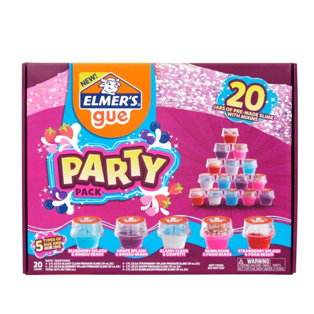 1 Elmer’s Gue Premade Slime - Party Pack, 1 of 4