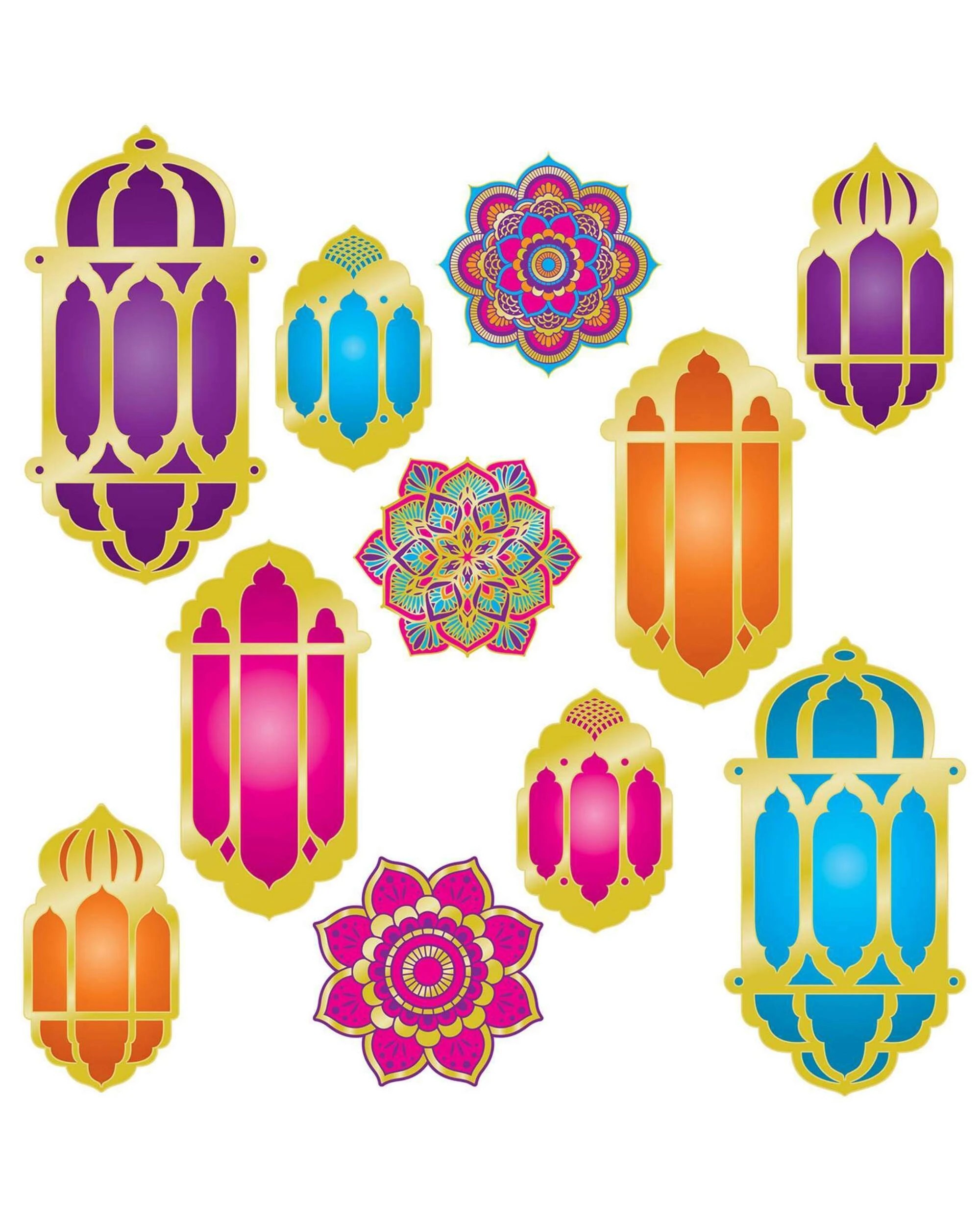 1 Beistle Arabian Nights Foil Lantern and Mandala Cutouts Pack of 11, 1 of 1