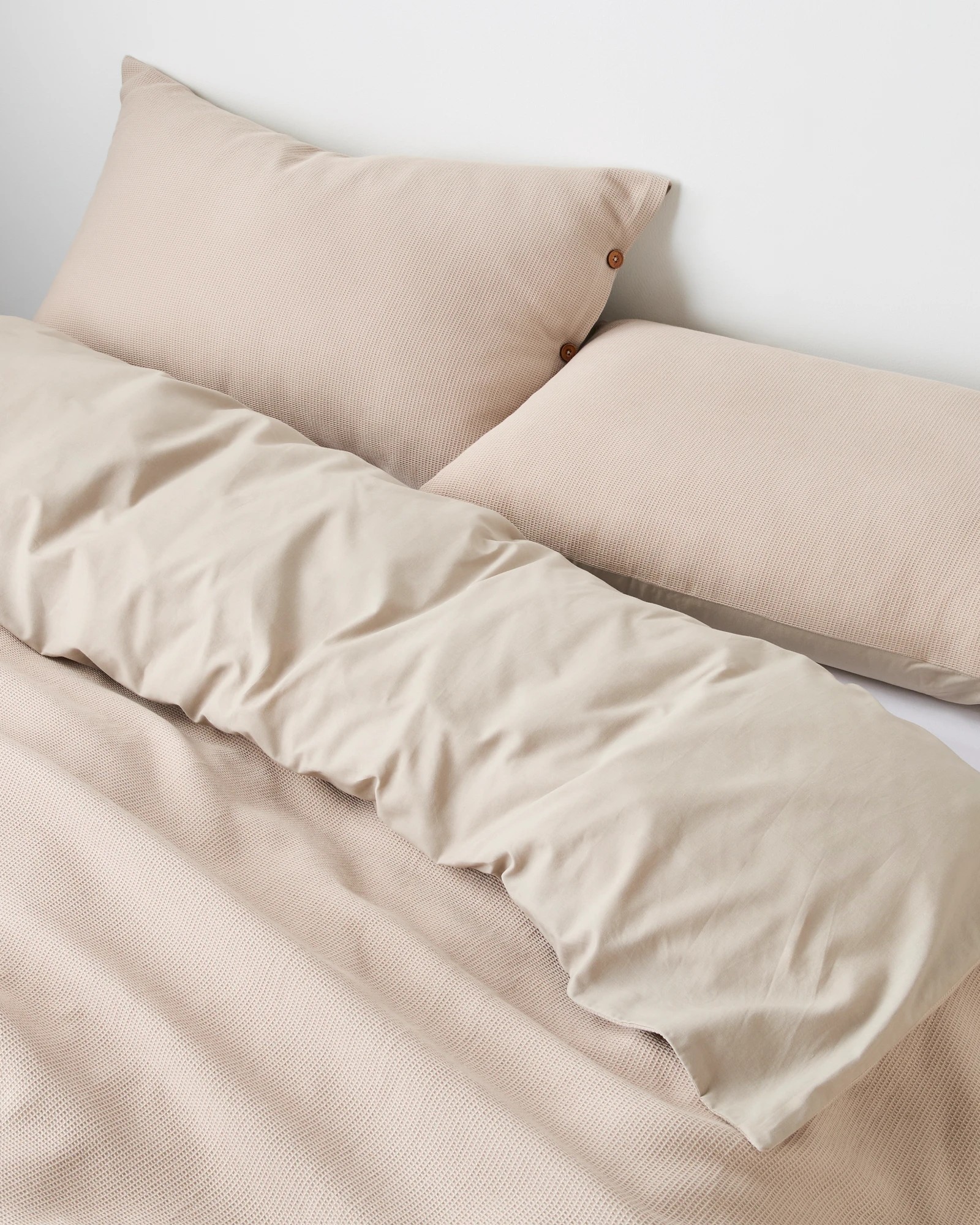 2 Target Nico Mini Waffle Australian Cotton Quilt Cover Set - Queen Bed - Natural, 2 of 3